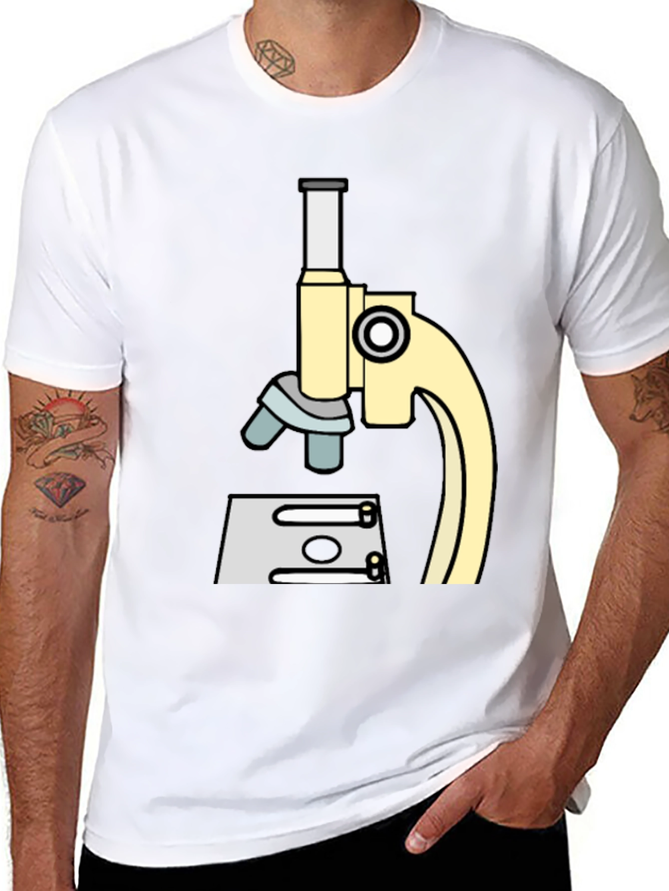 Science Microscope Graphic T-Shirt