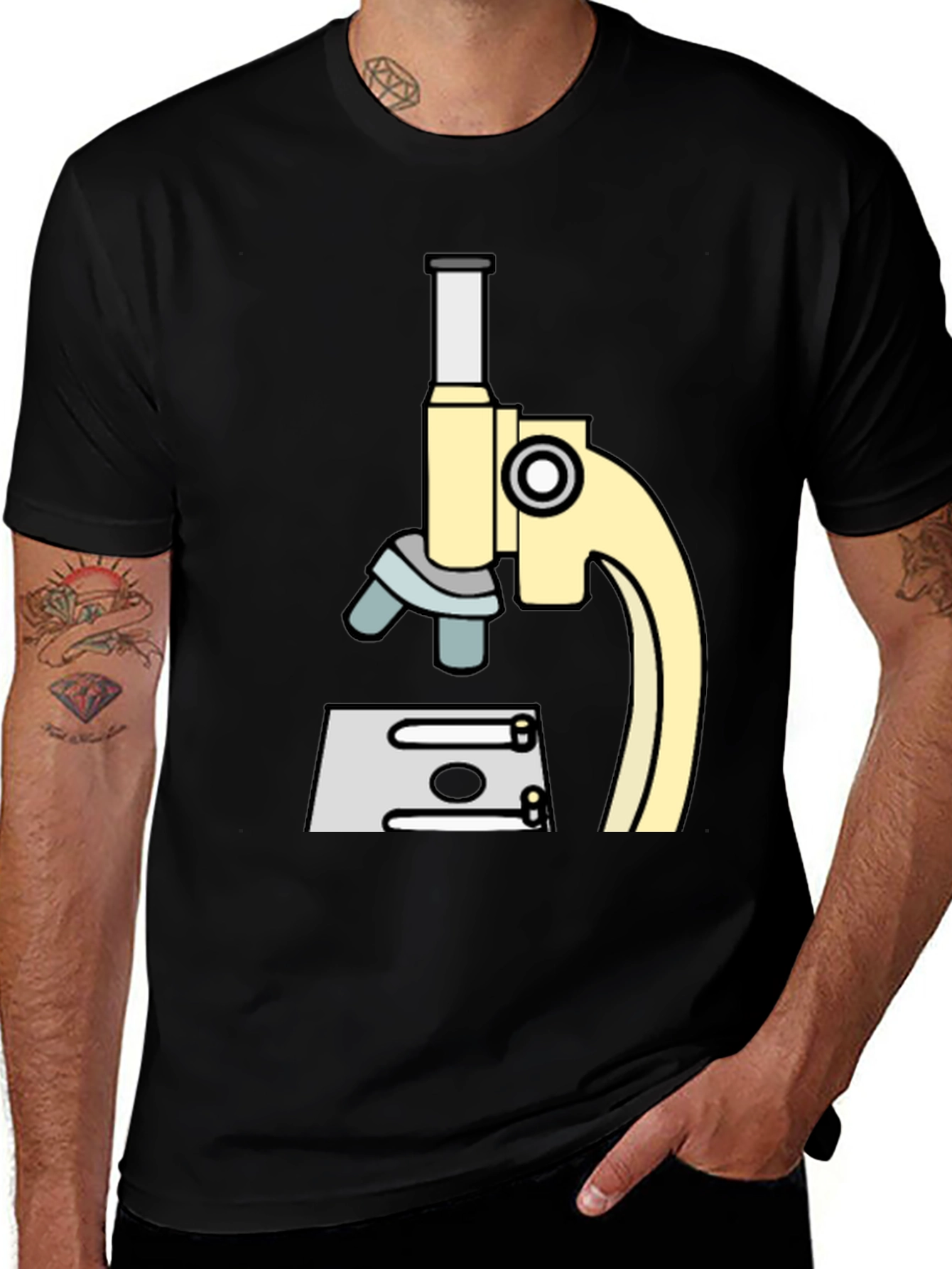 Science Microscope Graphic T-Shirt