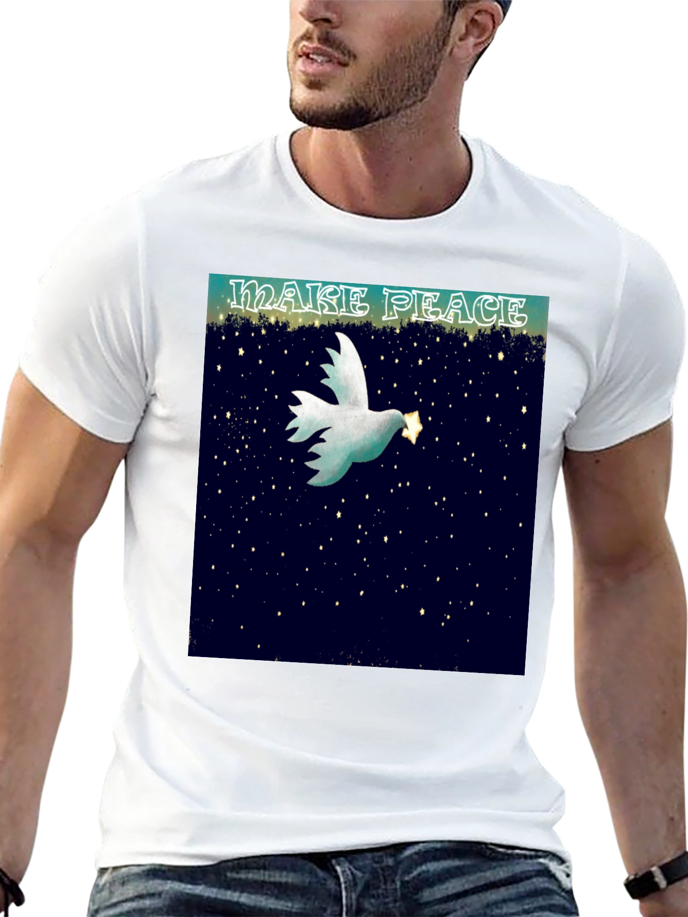 Make Peace Dove Graphic T-Shirt