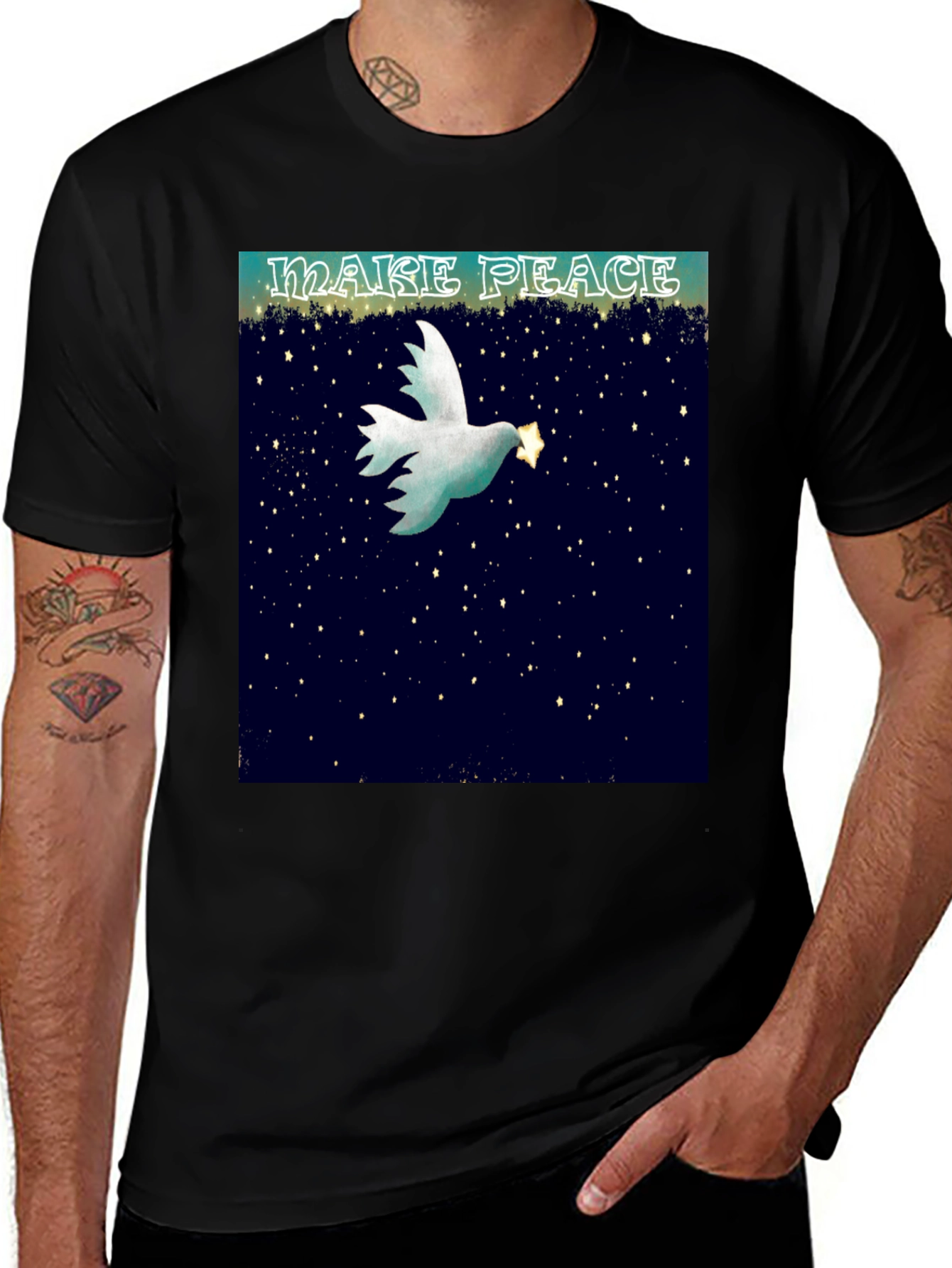 Make Peace Dove Graphic T-Shirt