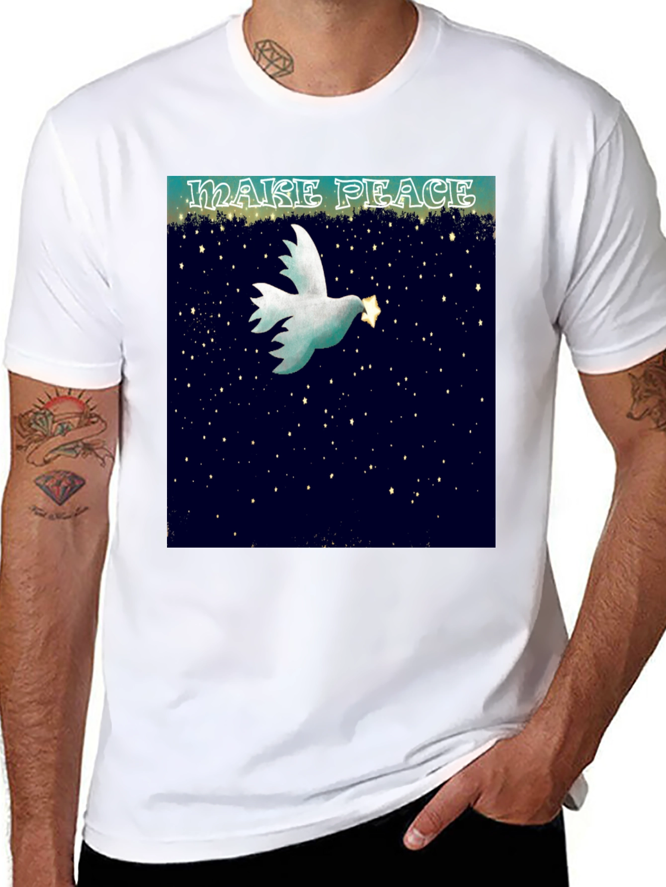 Make Peace Dove Graphic T-Shirt