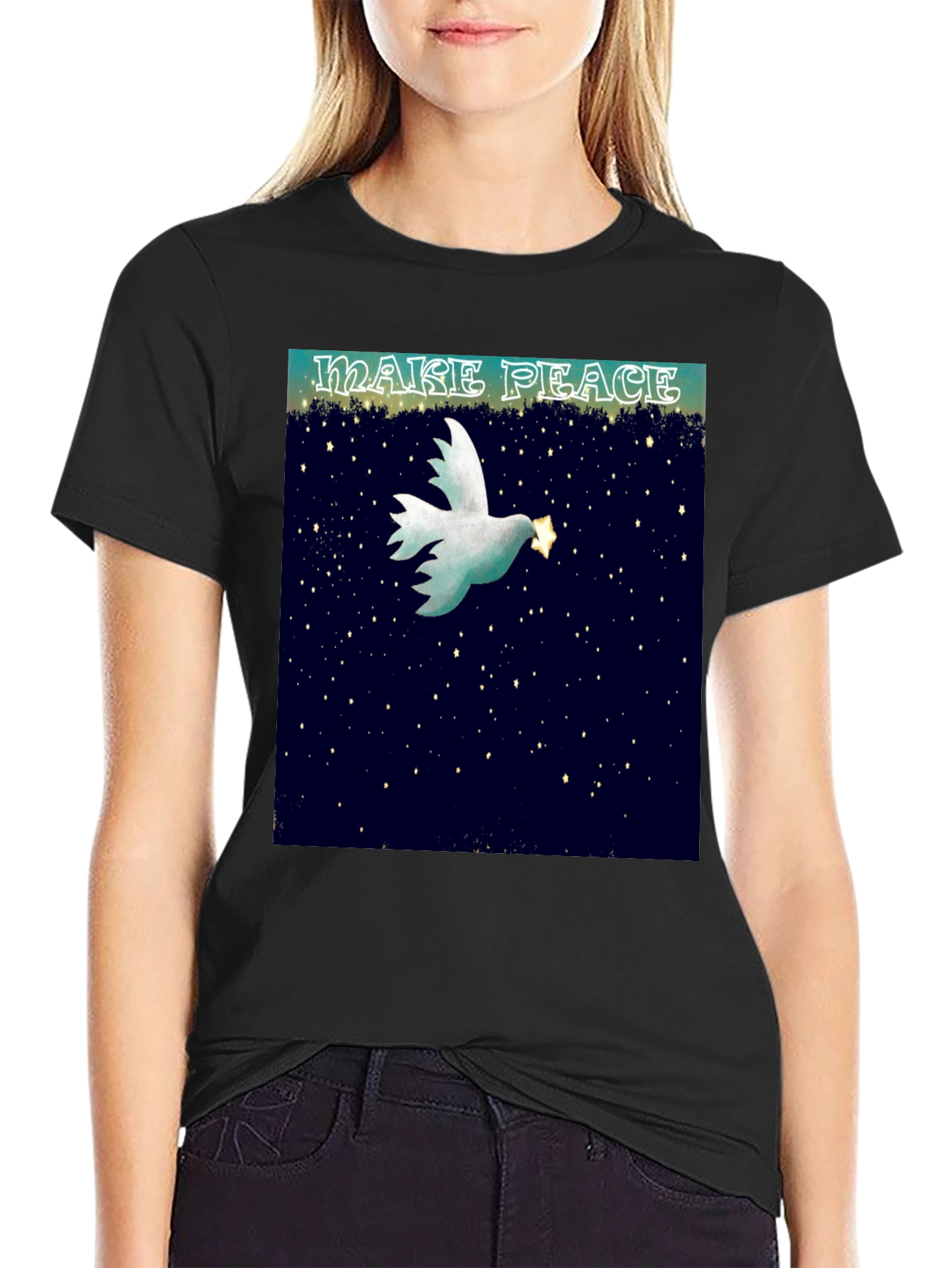 Make Peace Dove Graphic T-Shirt