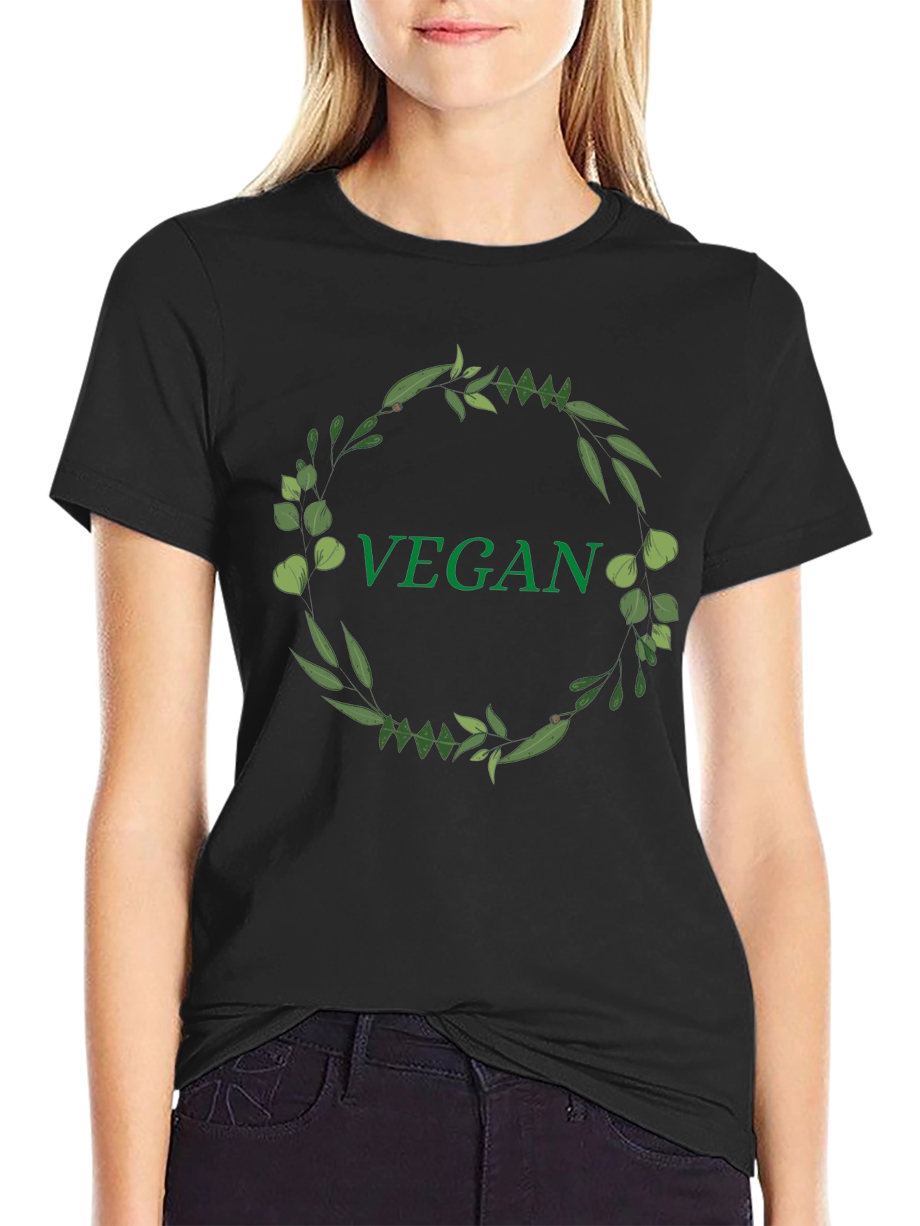 Vegan Wreath T-Shirt - Stylish & Eco-Friendly