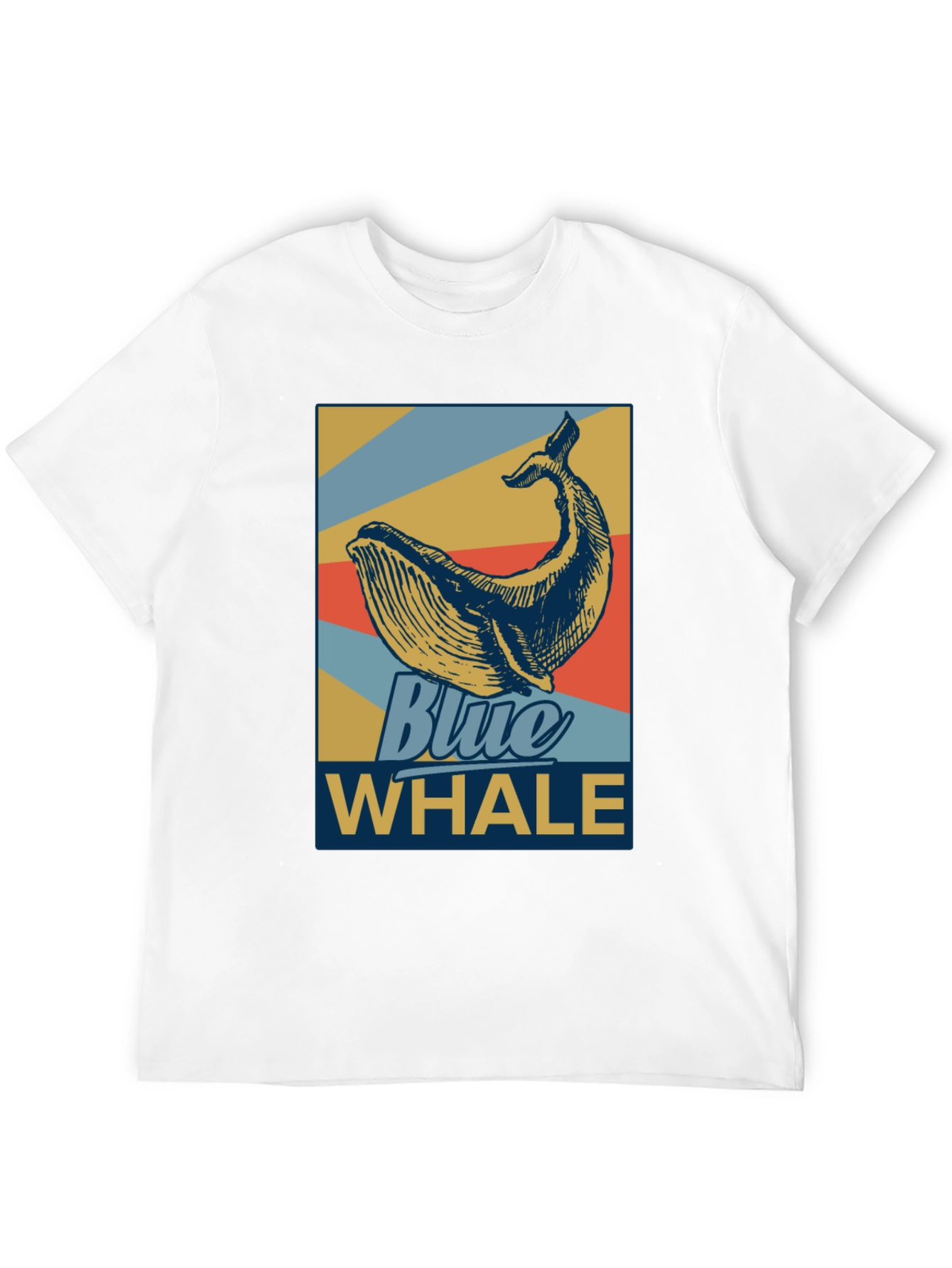 Blue Whale Graphic Tee - Retro Style