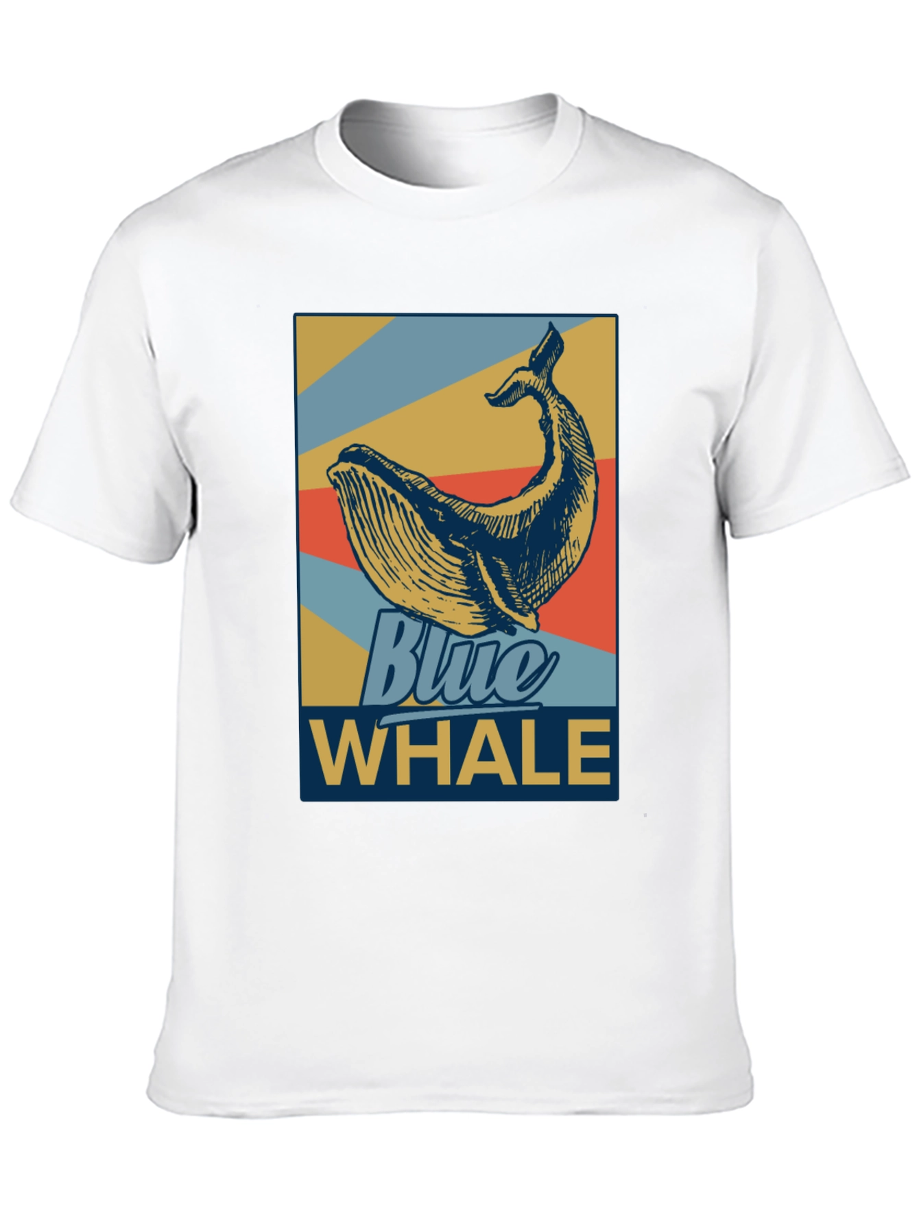 Blue Whale Graphic Tee - Retro Style