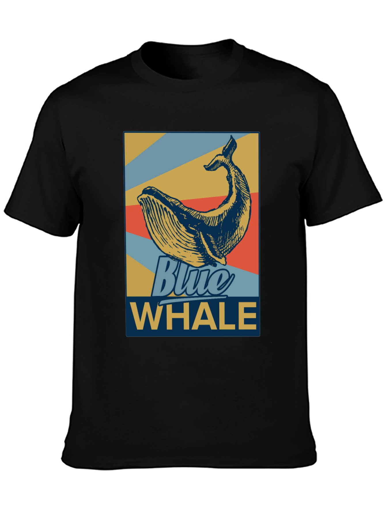 Blue Whale Graphic Tee - Retro Style