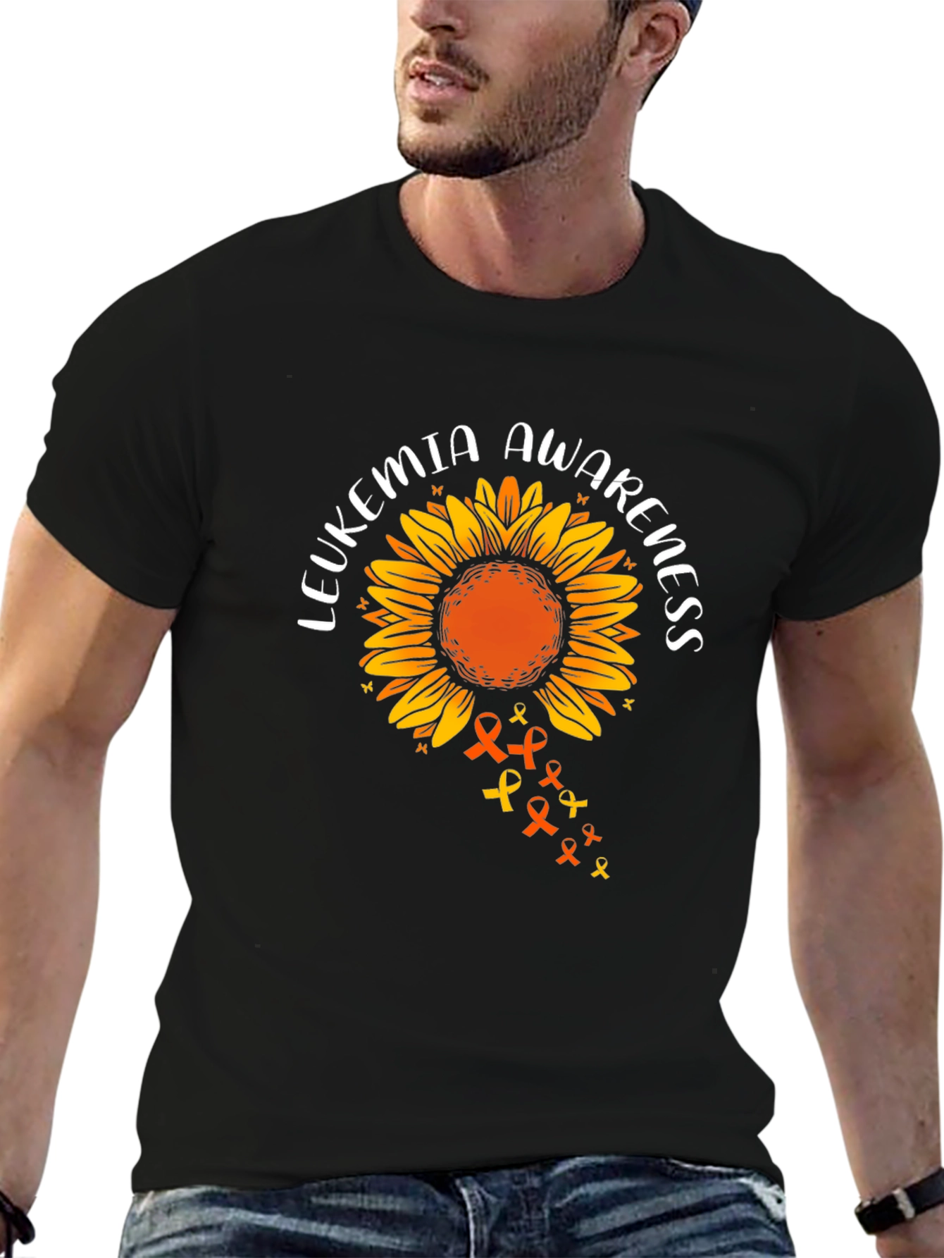 Leukemia Awareness Sunflower Graphic Tee