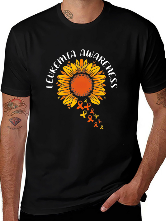 Leukemia Awareness Sunflower Graphic Tee