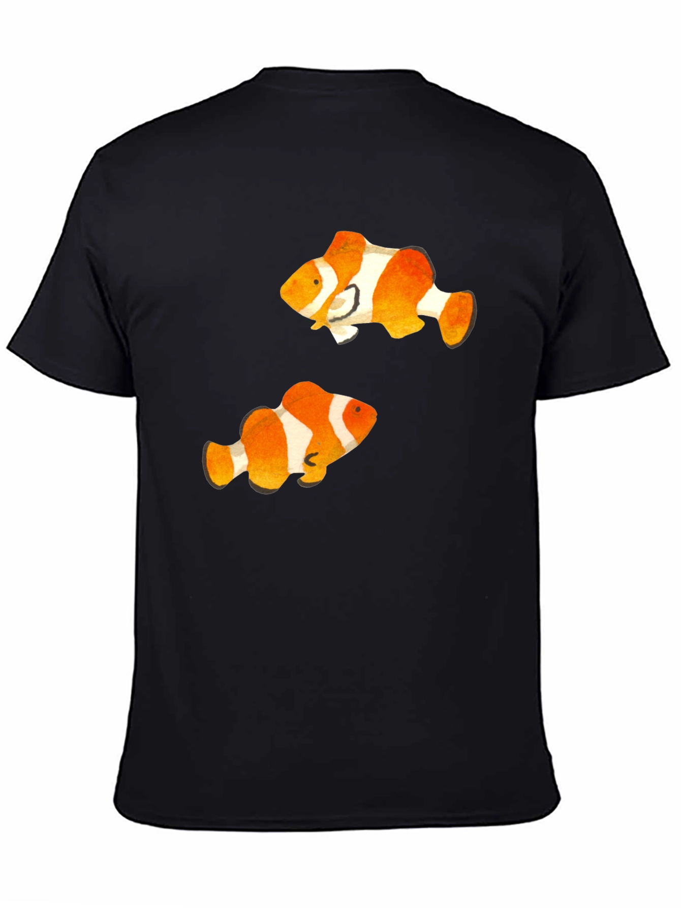 Clownfish Graphic Tee - Black Casual T-Shirt
