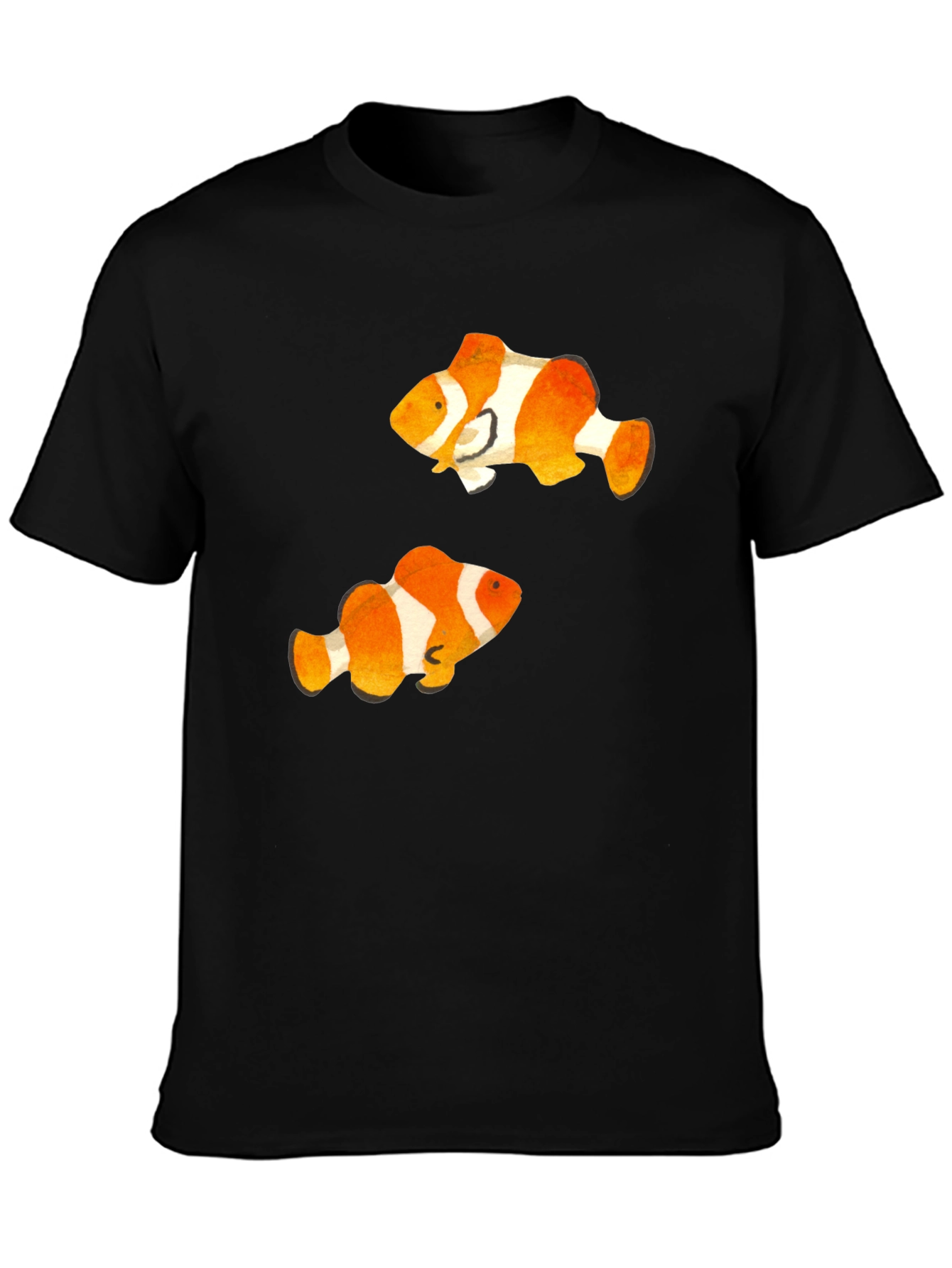 Clownfish Graphic Tee - Black Casual T-Shirt