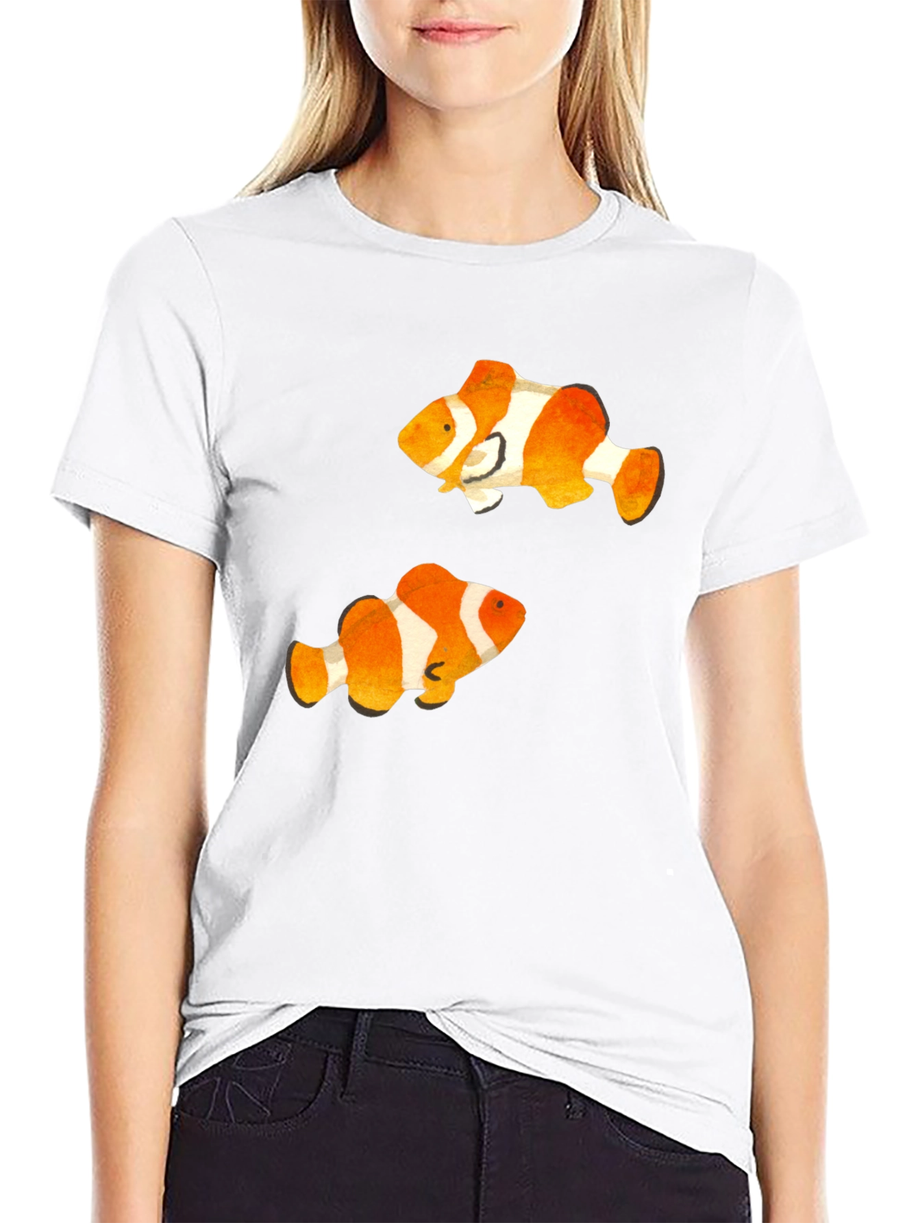 Clownfish Graphic Tee - Black Casual T-Shirt