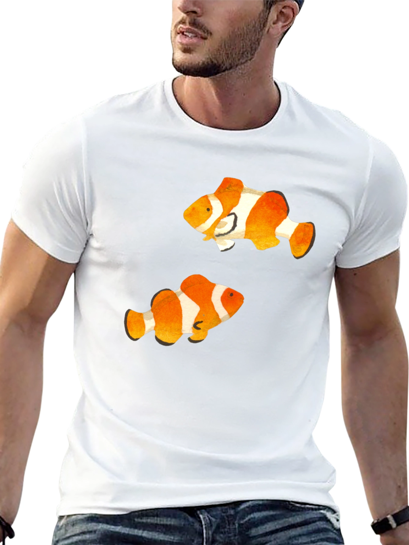 Clownfish Graphic Tee - Black Casual T-Shirt