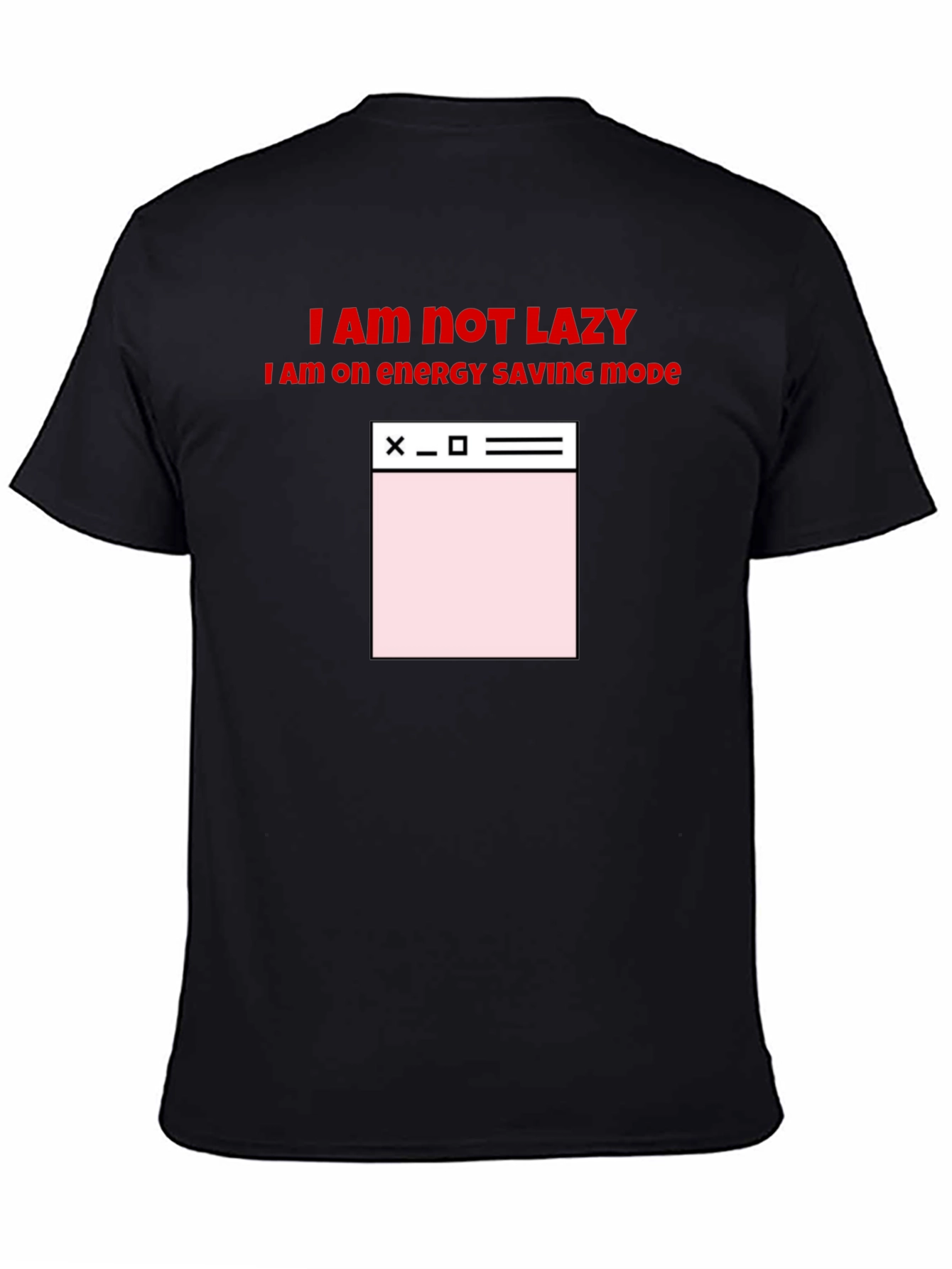Energy Saving Mode Black T-Shirt