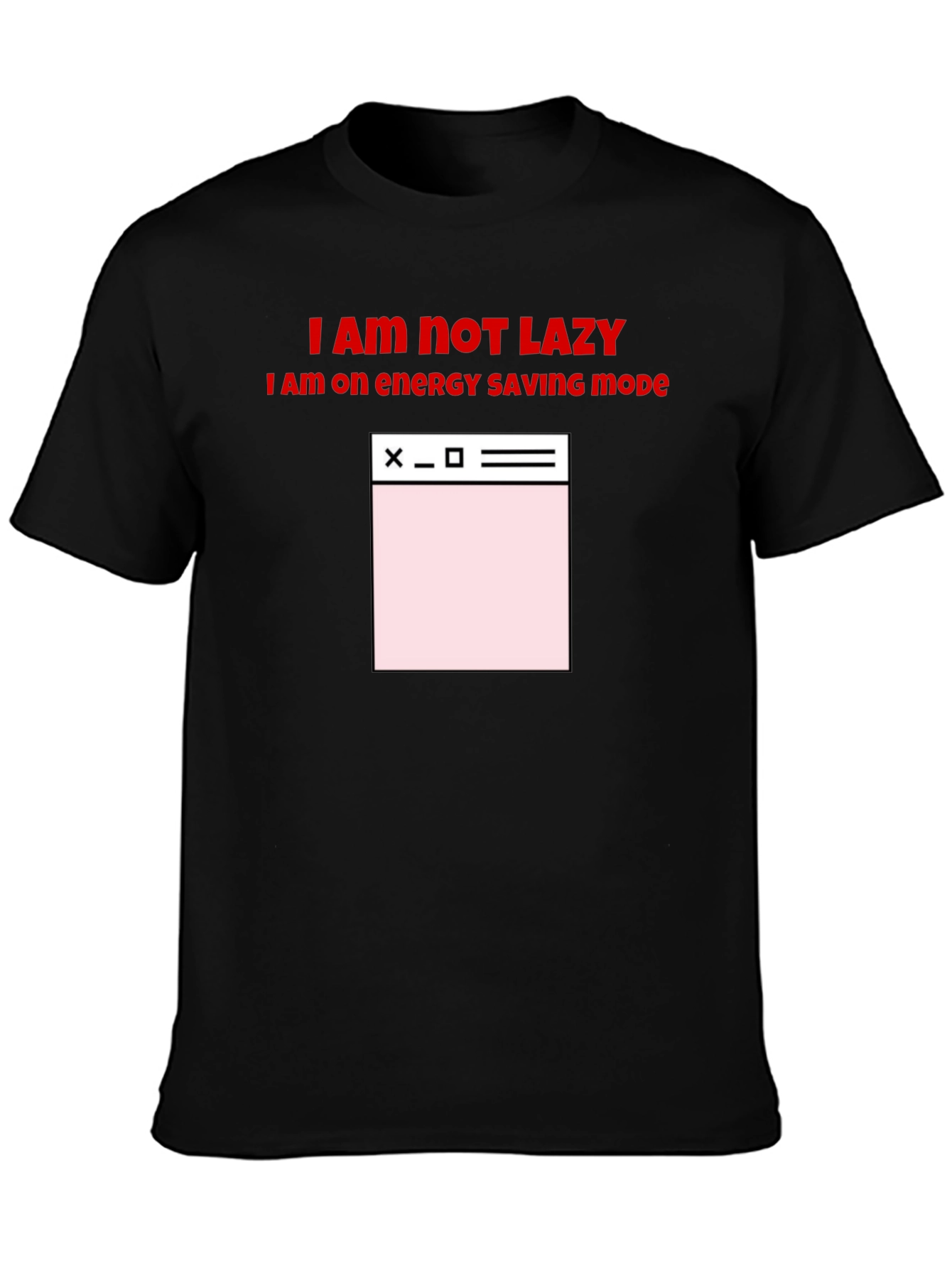 Energy Saving Mode Black T-Shirt