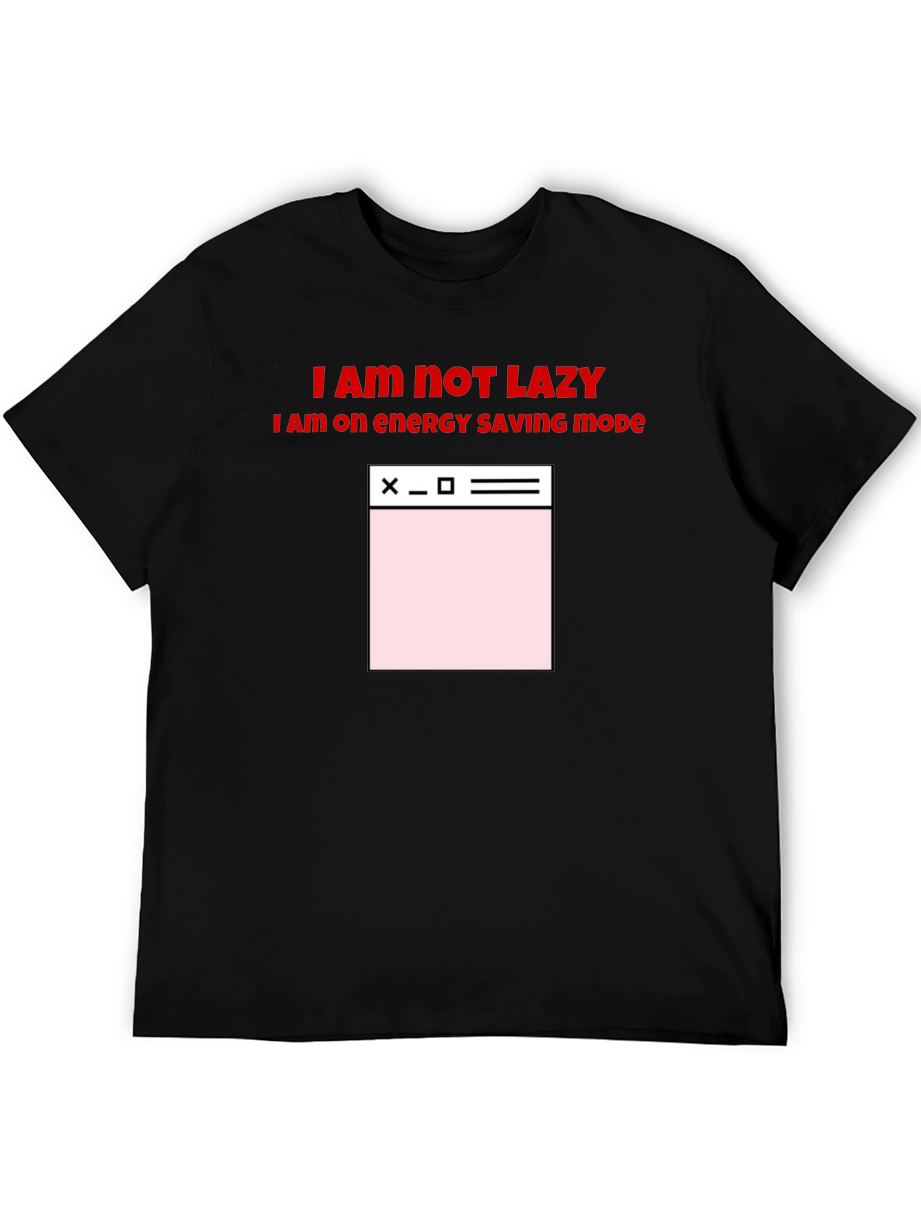 Energy Saving Mode Black T-Shirt