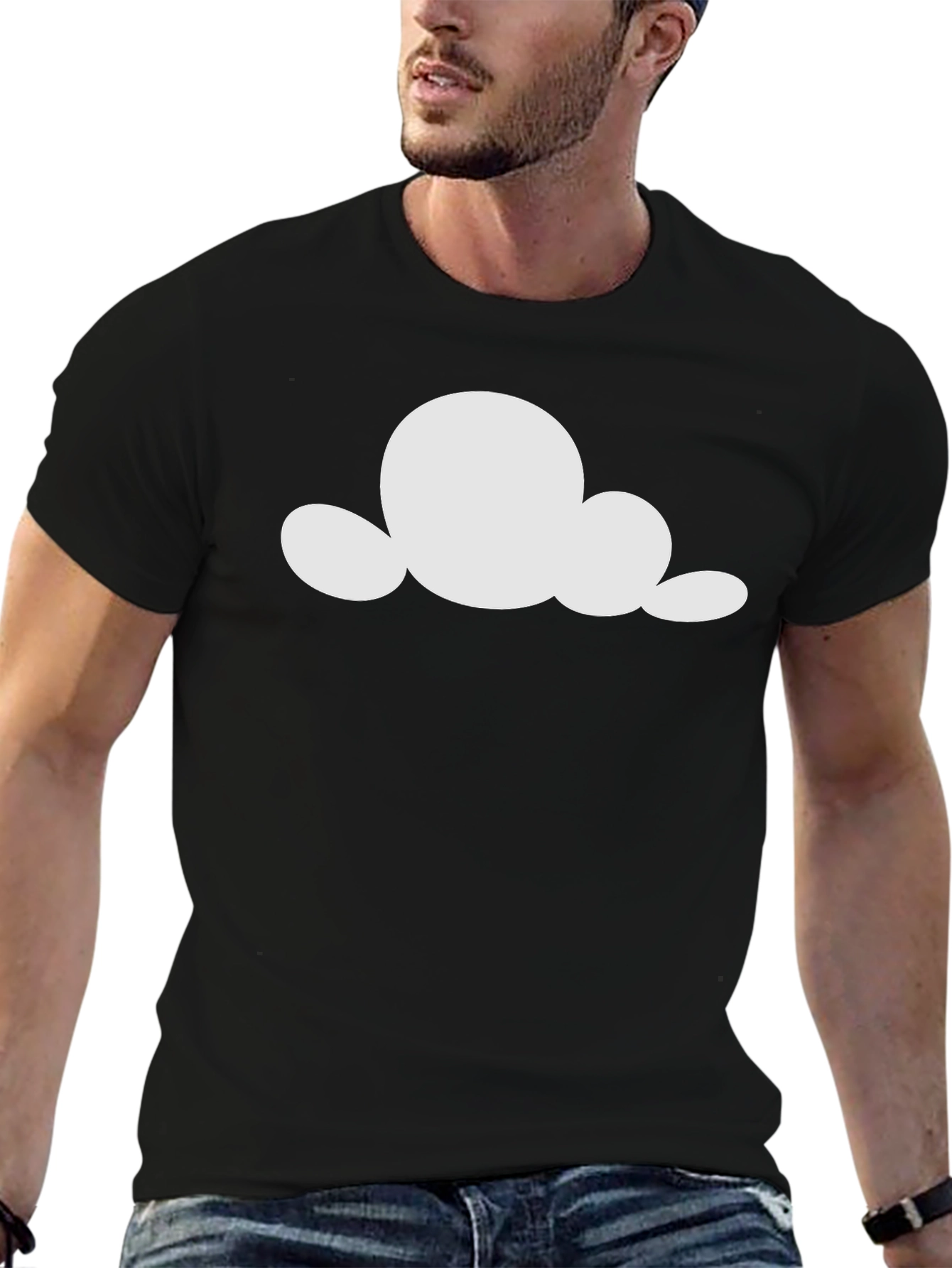 Cloud Graphic Black T-Shirt - Unisex Comfort