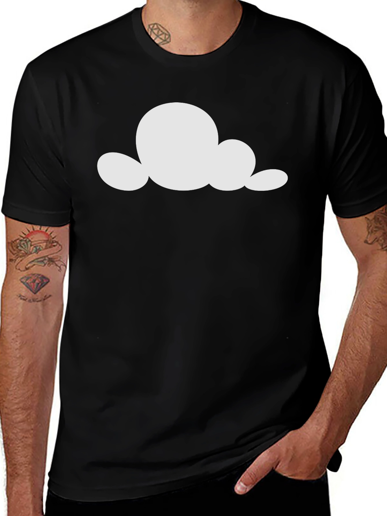 Cloud Graphic Black T-Shirt - Unisex Comfort