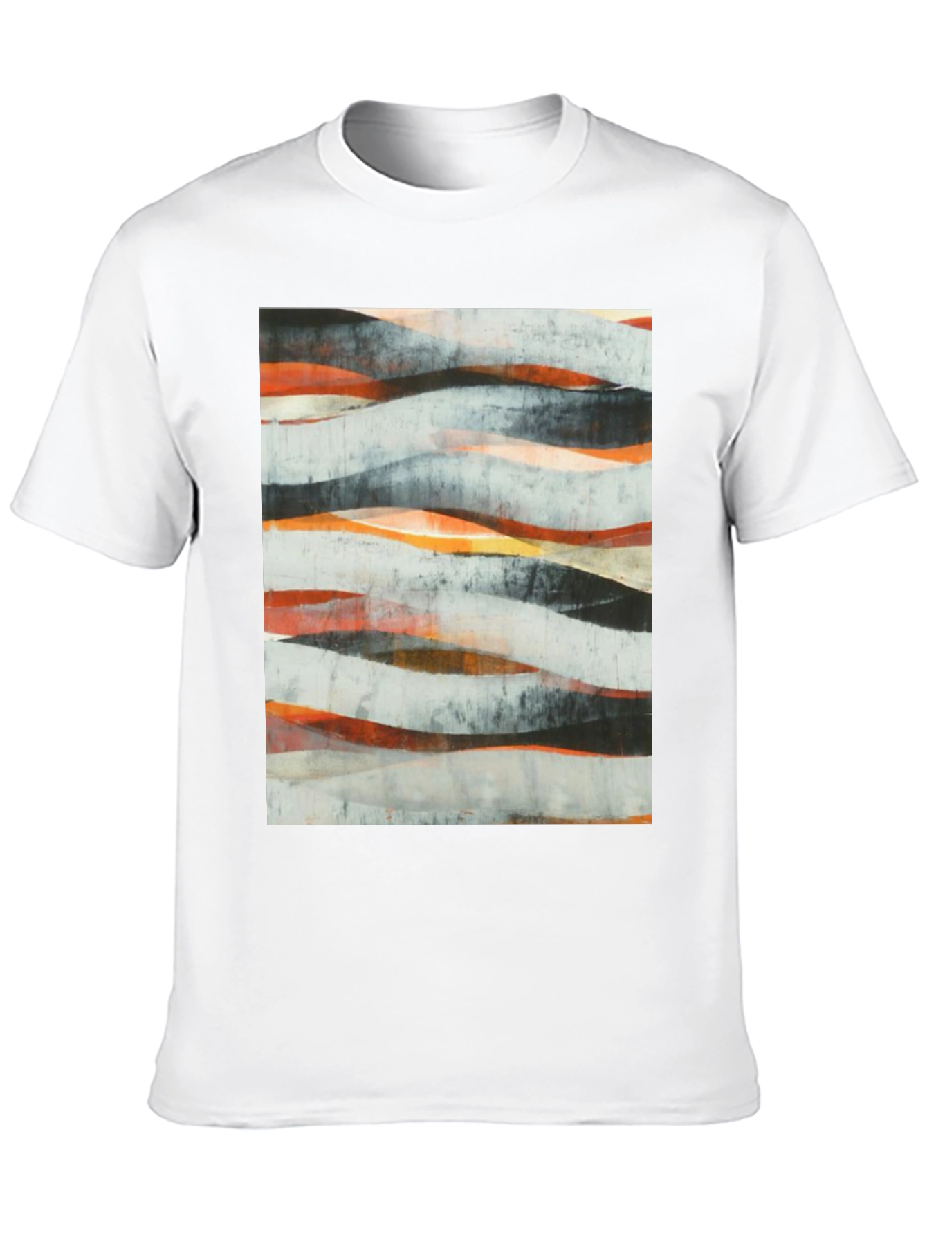 Abstract Wave Art Black T-Shirt - Modern Graphic Tee