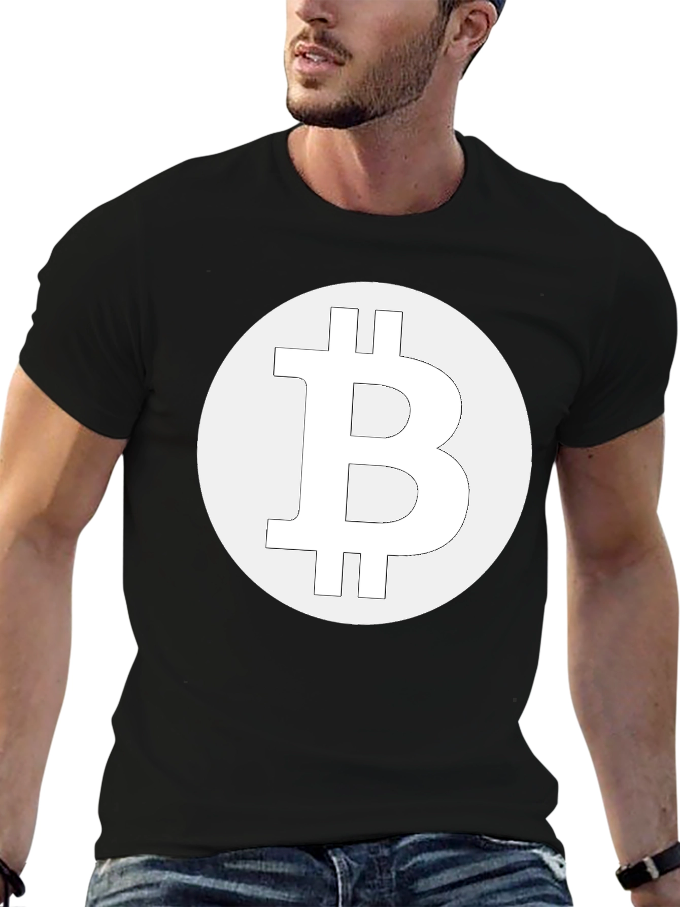 Bitcoin Logo Graphic Tee - Black