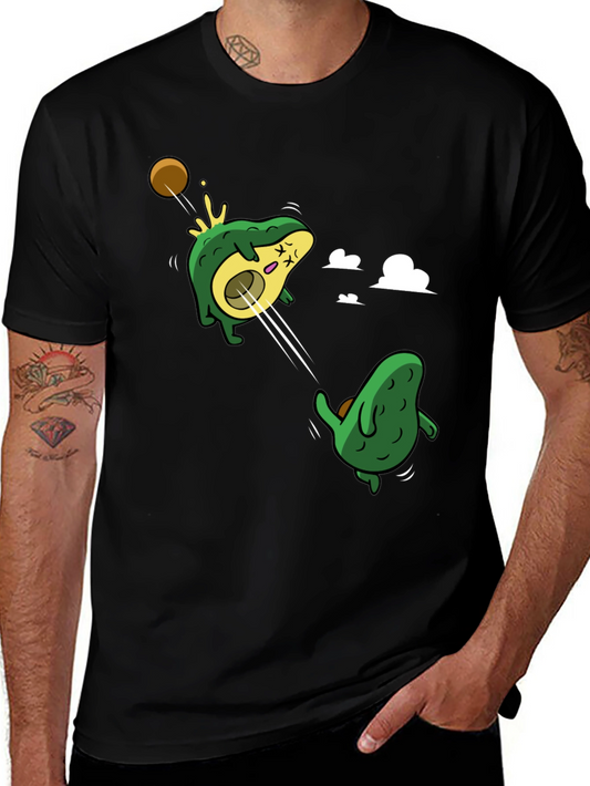 Avocado Duel Graphic T-Shirt - Black Cotton Tee