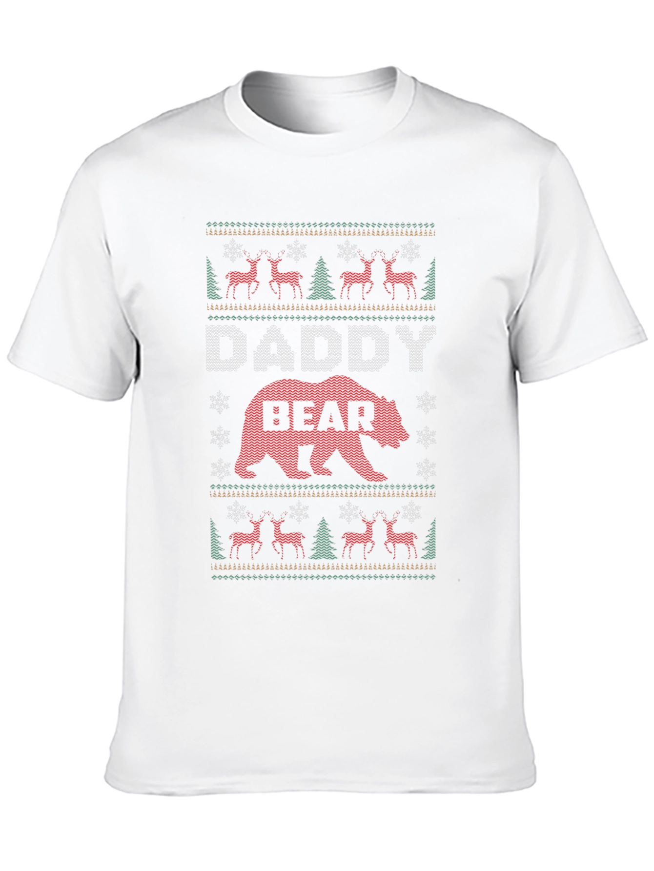 Daddy Bear Knitted Christmas T-Shirt