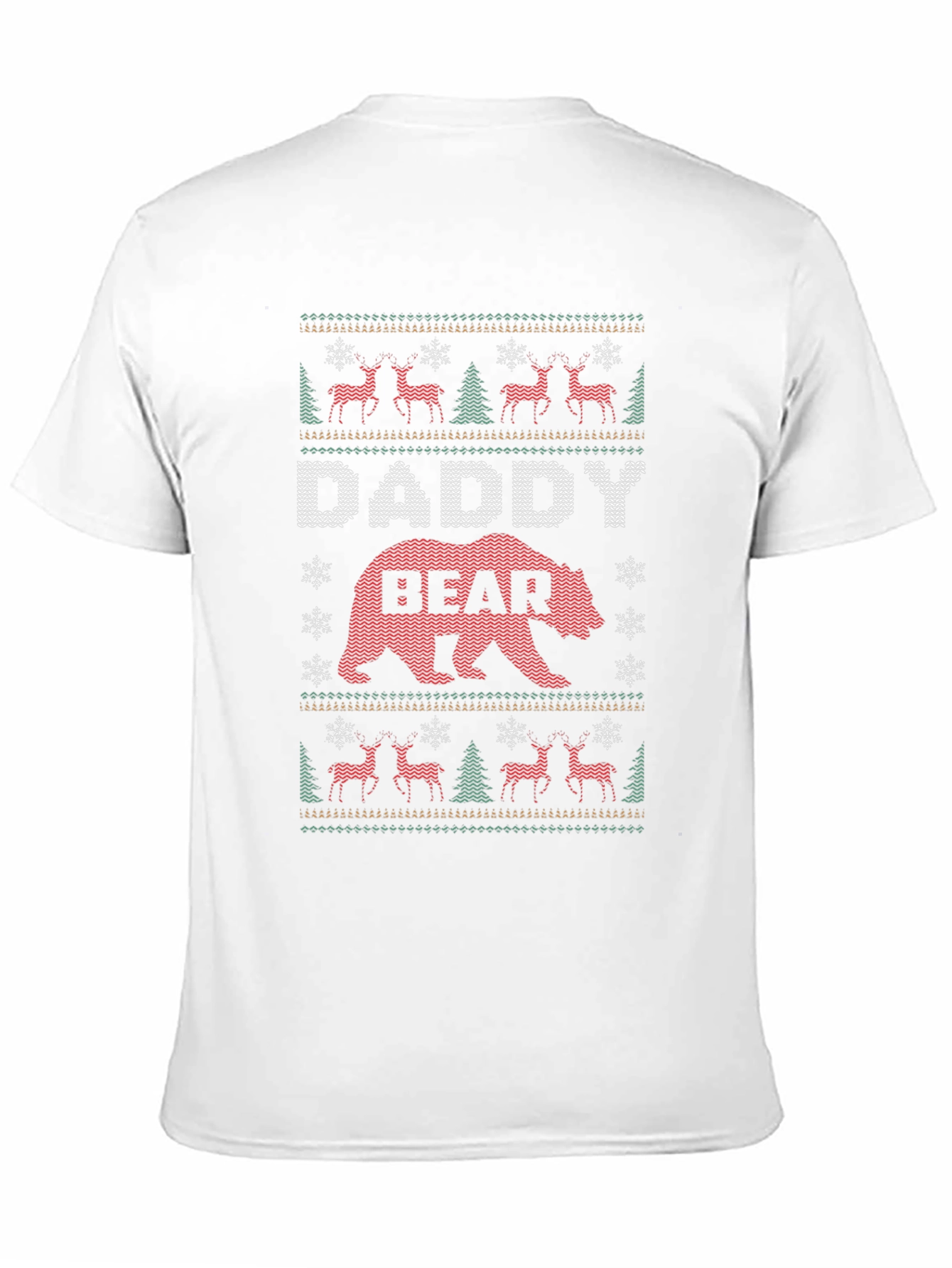 Daddy Bear Knitted Christmas T-Shirt