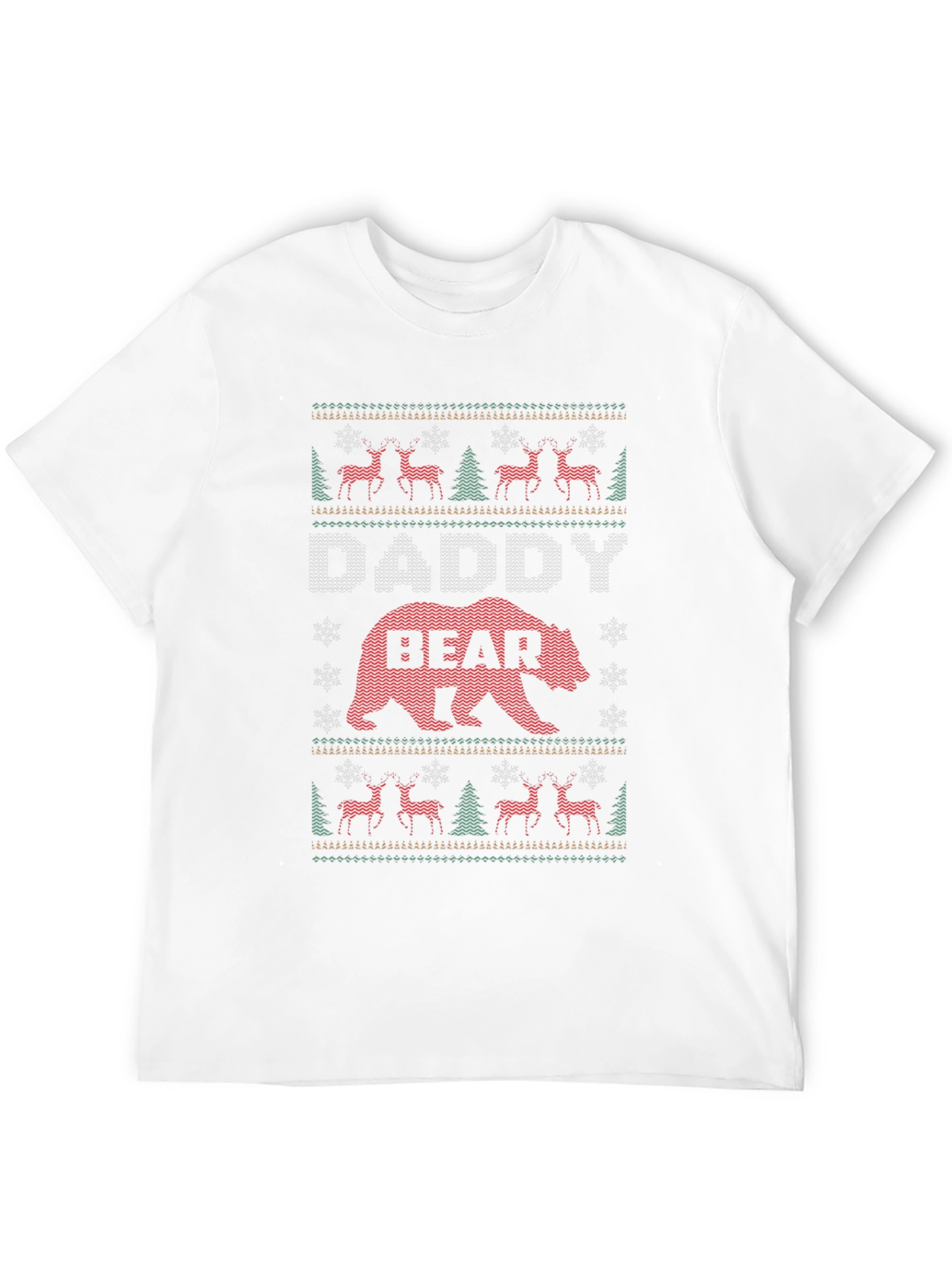 Daddy Bear Knitted Christmas T-Shirt