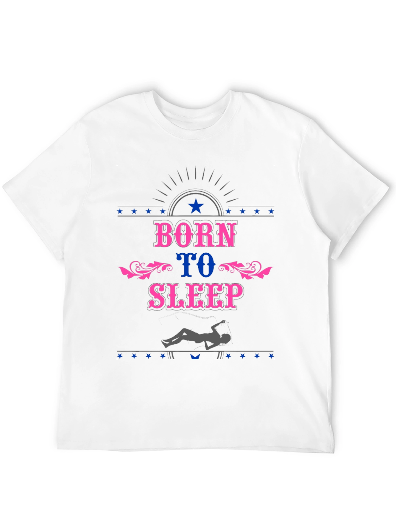 Born To Sleep Black Graphic T-Shirt