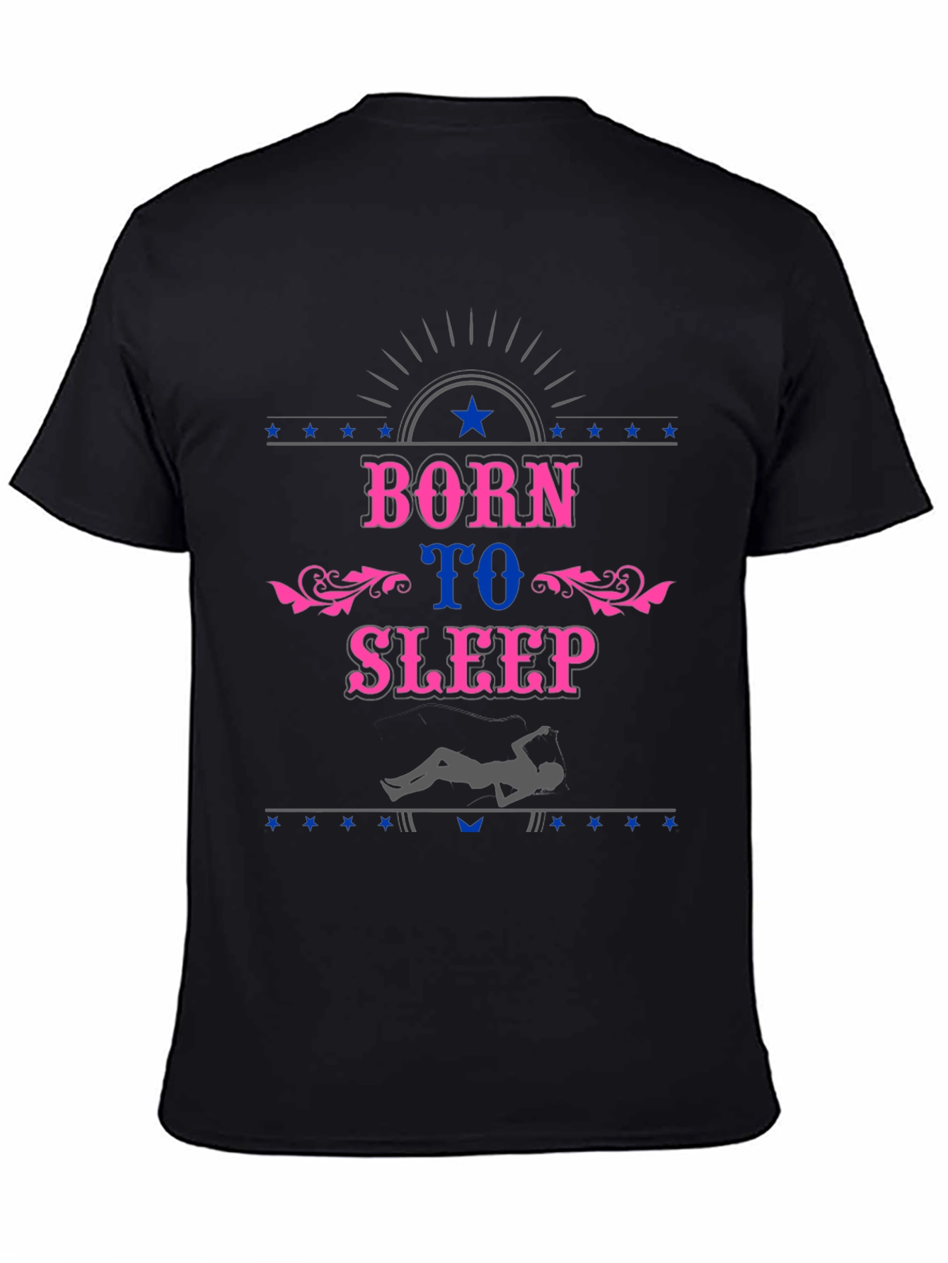 Born To Sleep Black Graphic T-Shirt