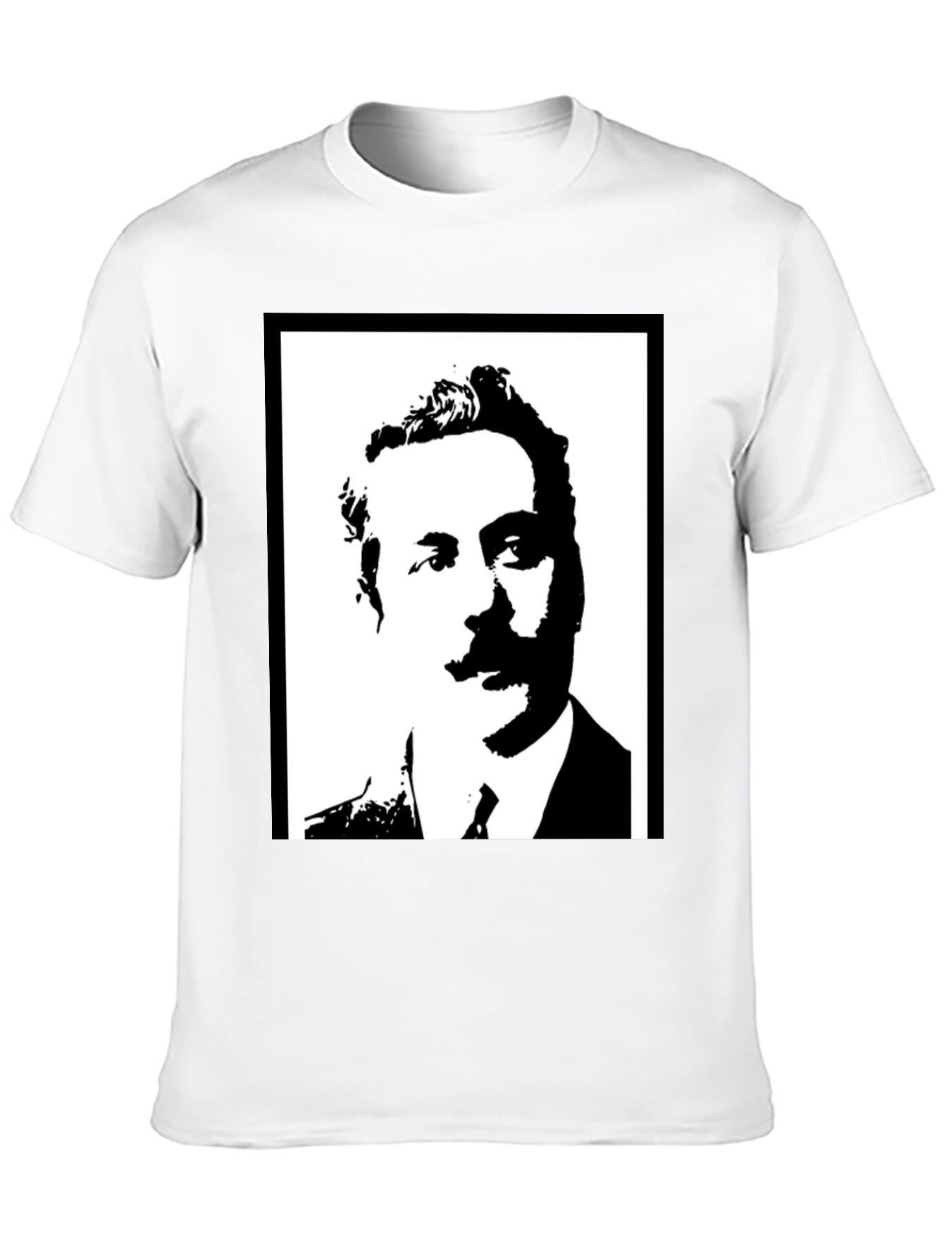 Portrait Graphic Tee - Black Casual T-Shirt
