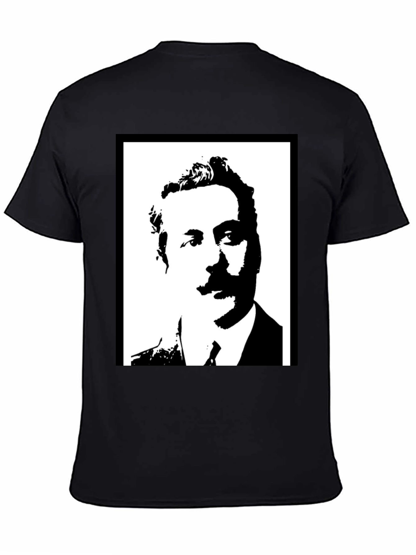 Portrait Graphic Tee - Black Casual T-Shirt