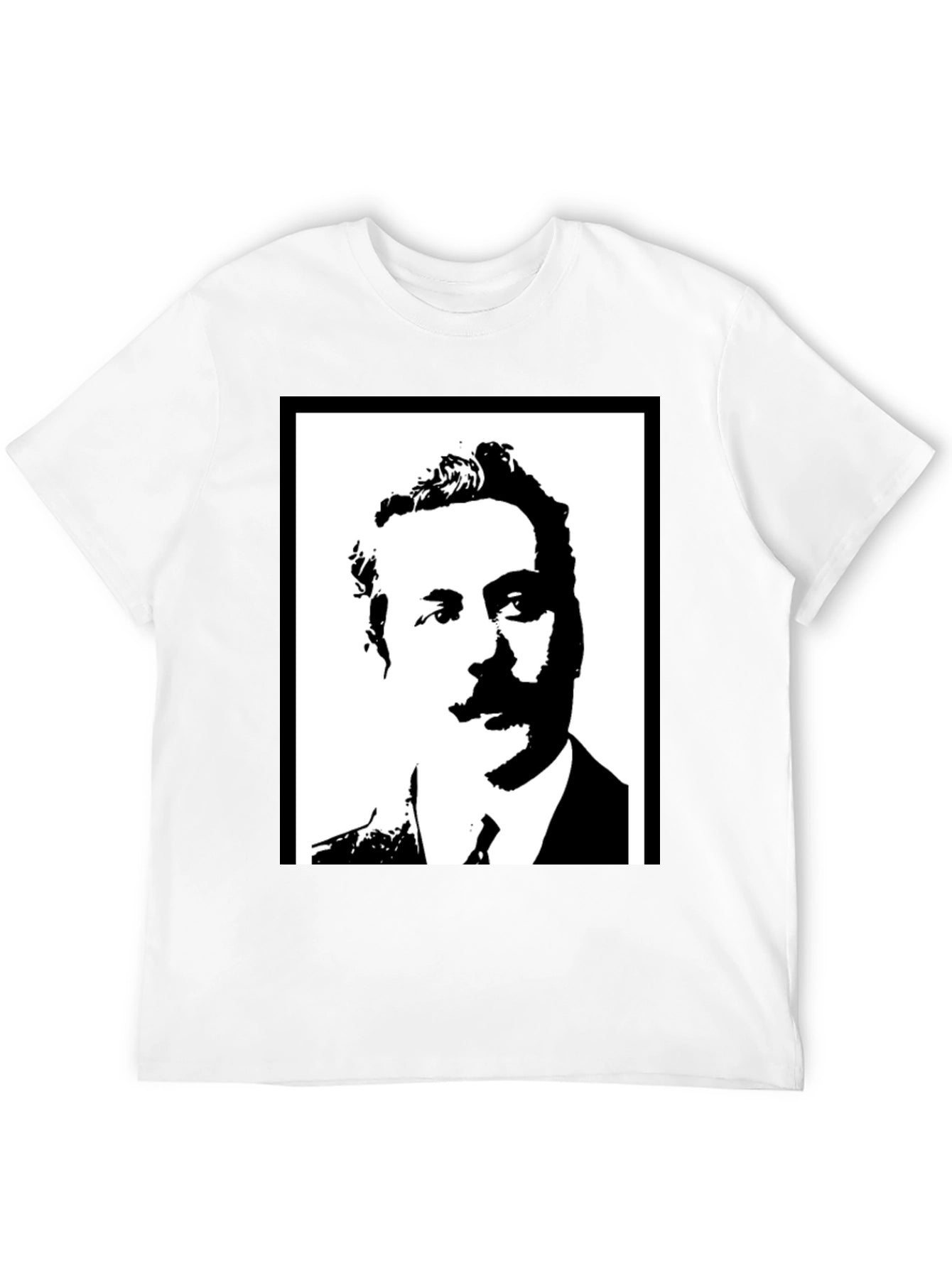 Portrait Graphic Tee - Black Casual T-Shirt