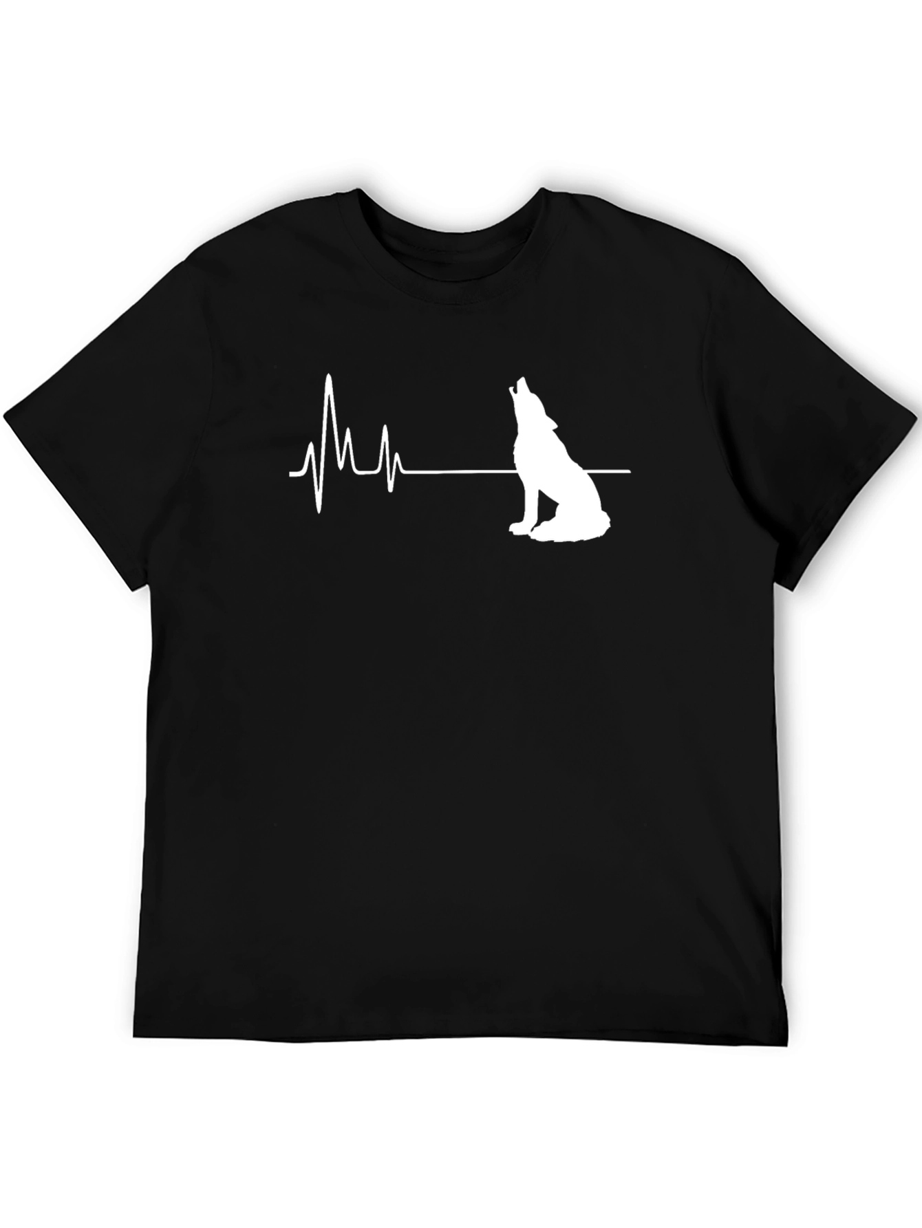 Wolf Heartbeat Tee - Black Graphic T-Shirt