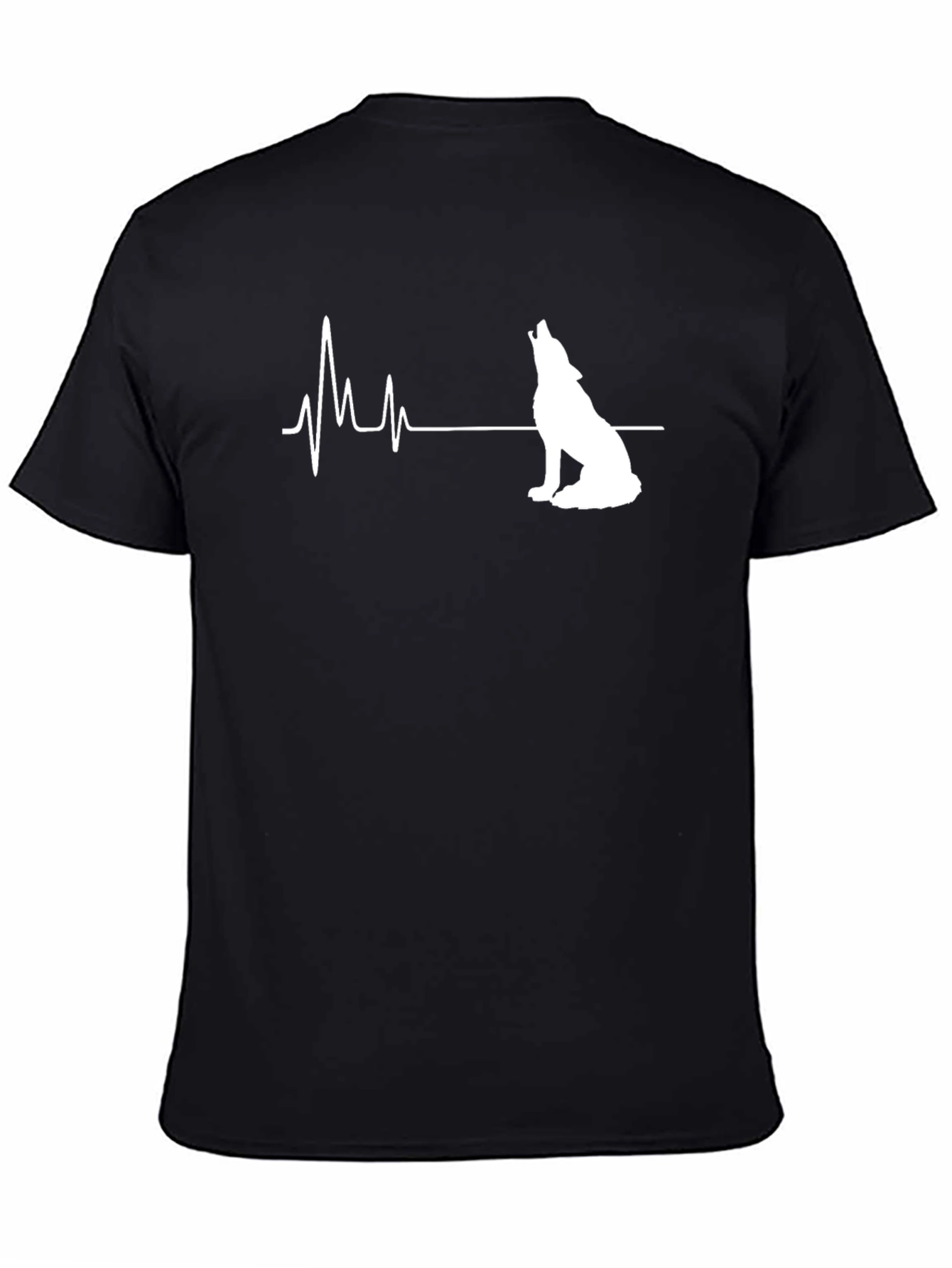 Wolf Heartbeat Tee - Black Graphic T-Shirt