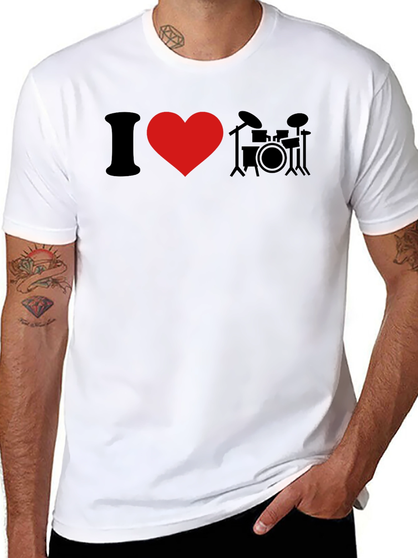 I Heart Drums Graphic T-Shirt