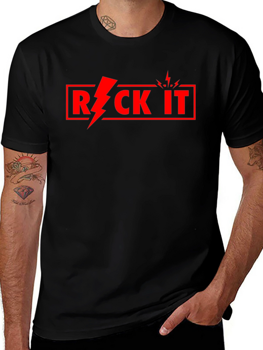Rock It Graphic Tee - Mens Short Sleeve Crew Neck