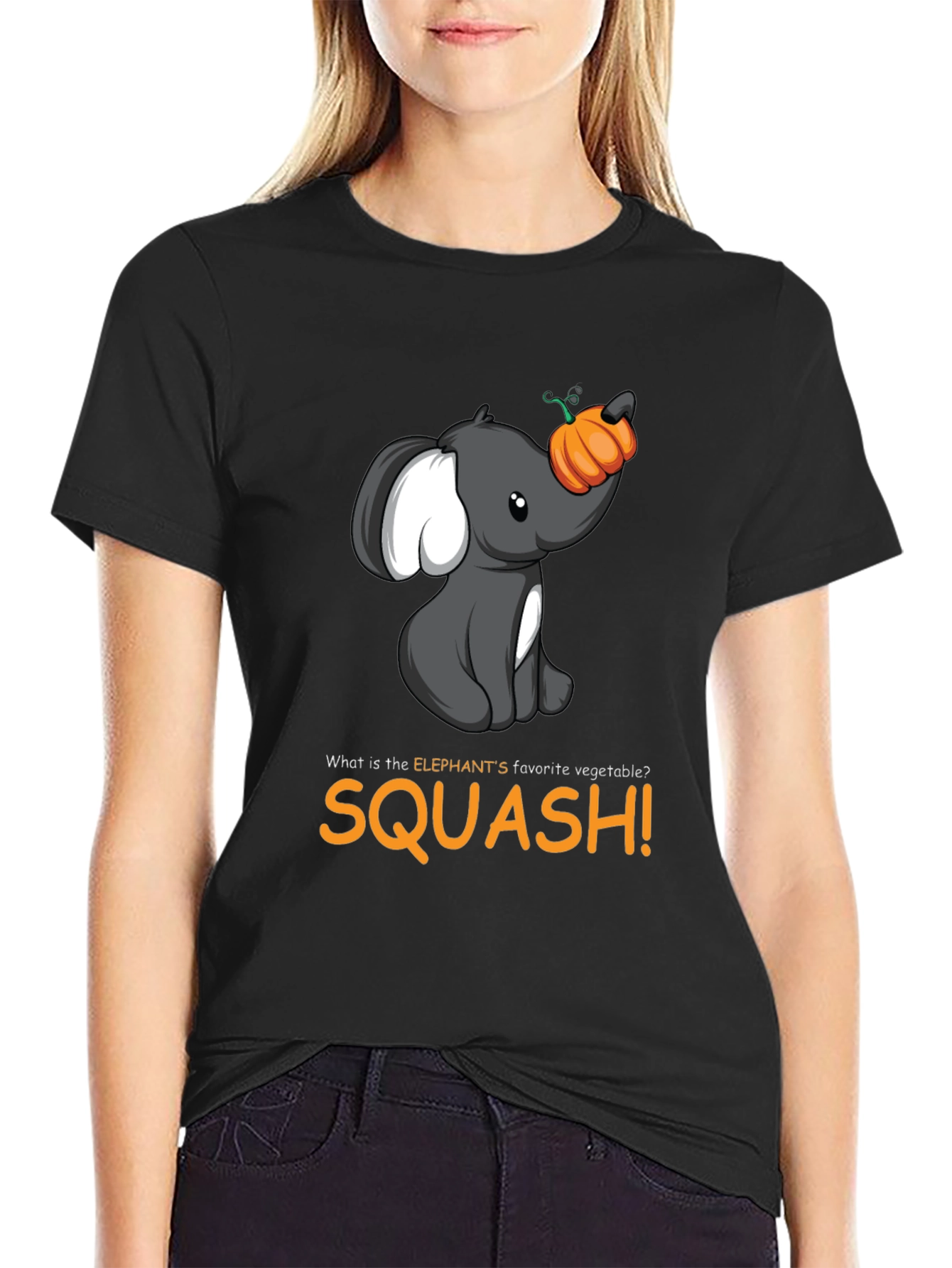 Elephant Squash T-Shirt - Cute Animal Pun Tee