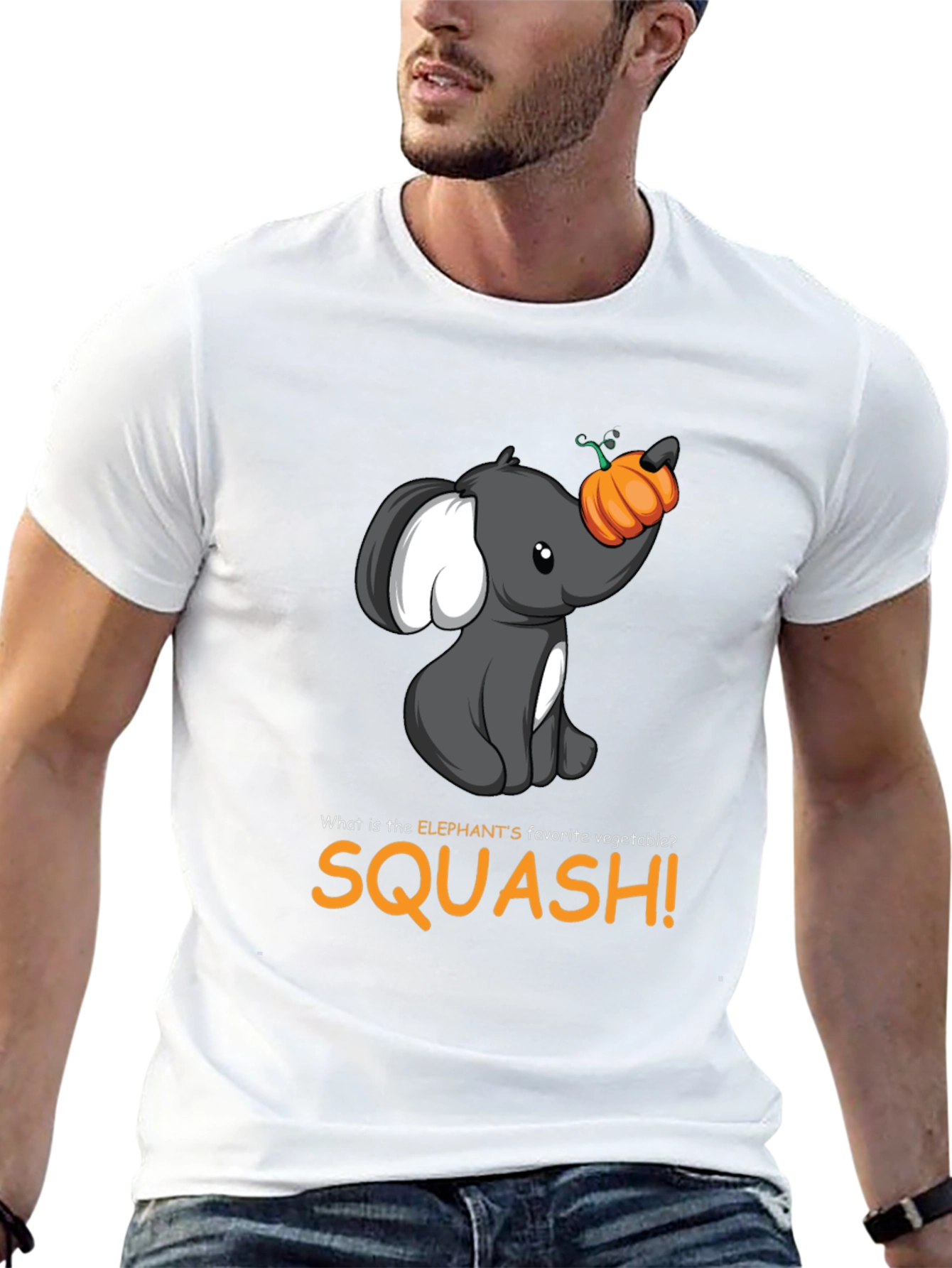 Elephant Squash T-Shirt - Cute Animal Pun Tee