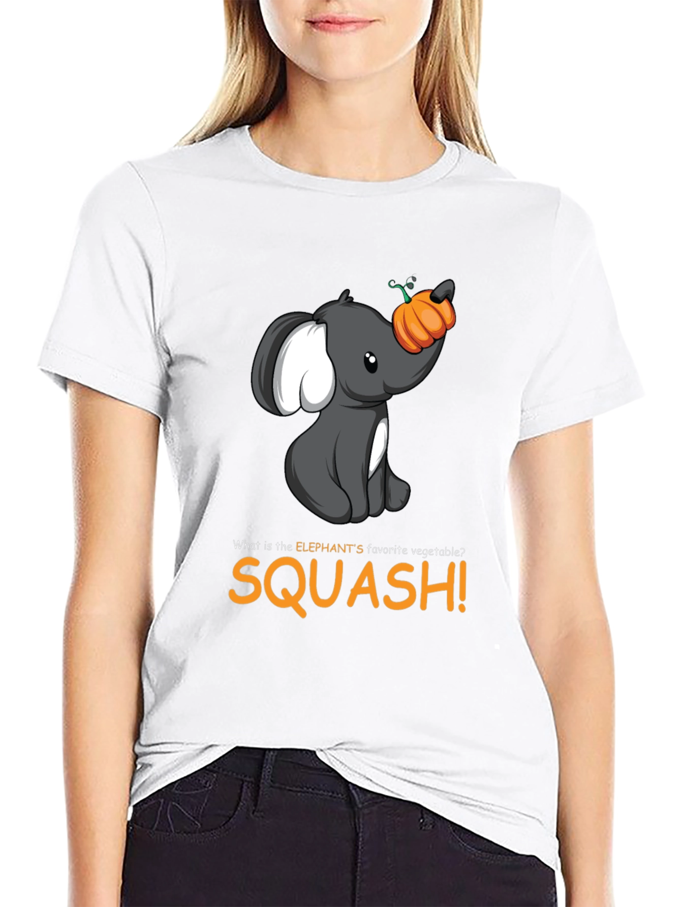 Elephant Squash T-Shirt - Cute Animal Pun Tee