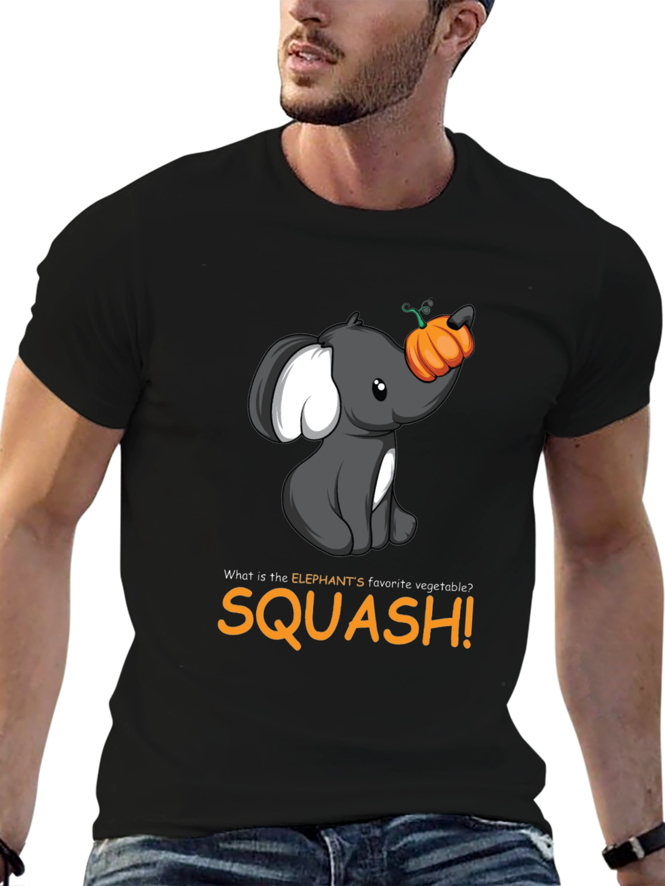 Elephant Squash T-Shirt - Cute Animal Pun Tee
