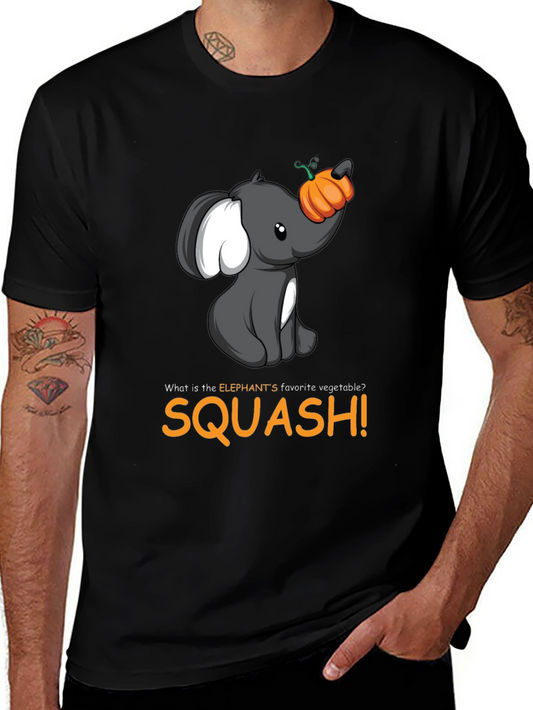 Elephant Squash T-Shirt - Cute Animal Pun Tee