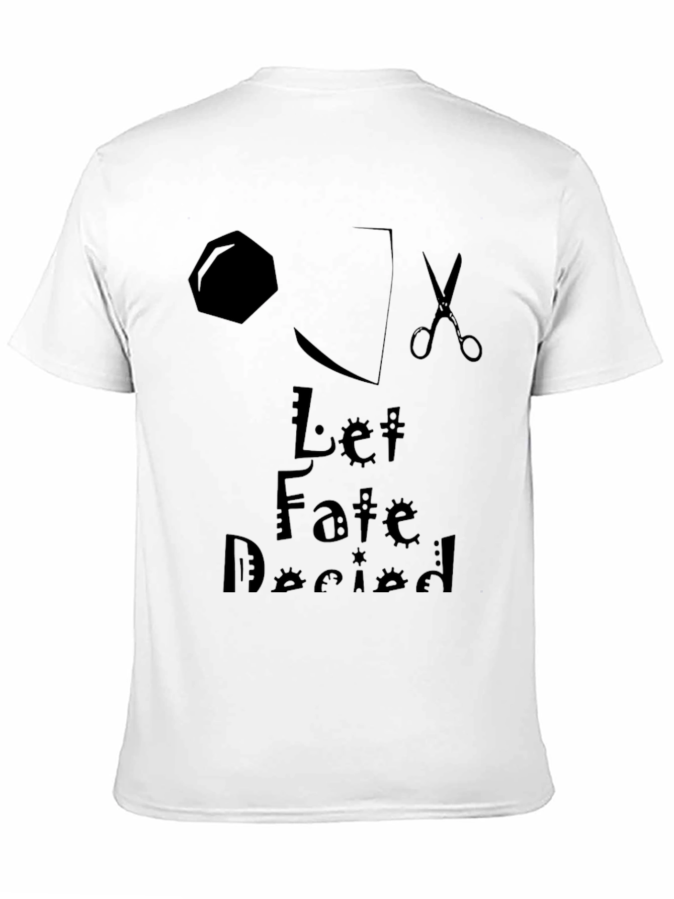 Let Fate Decide Graphic Tee - Black