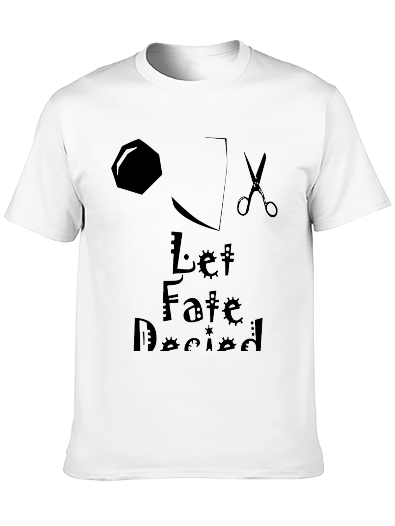Let Fate Decide Graphic Tee - Black