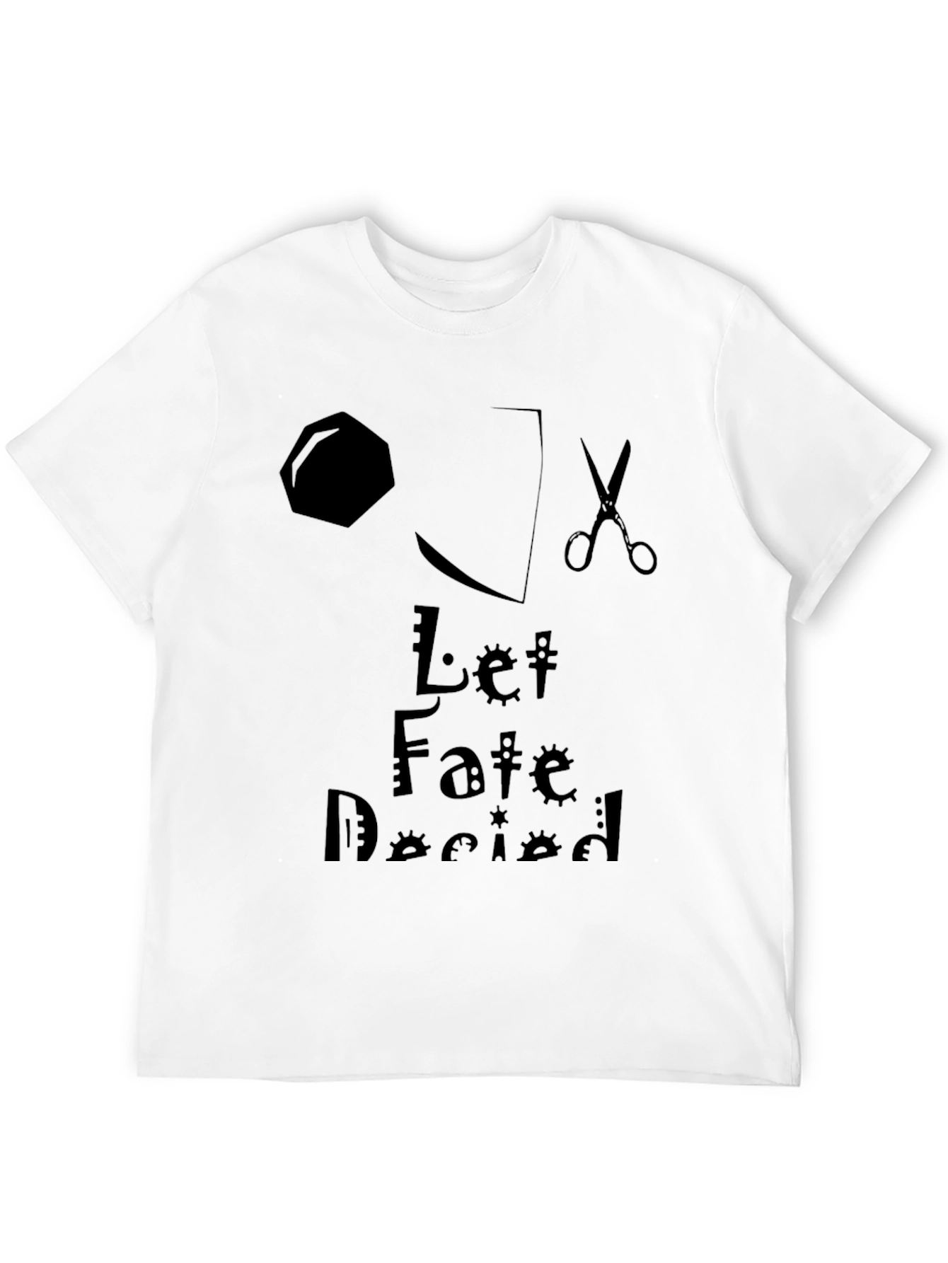 Let Fate Decide Graphic Tee - Black