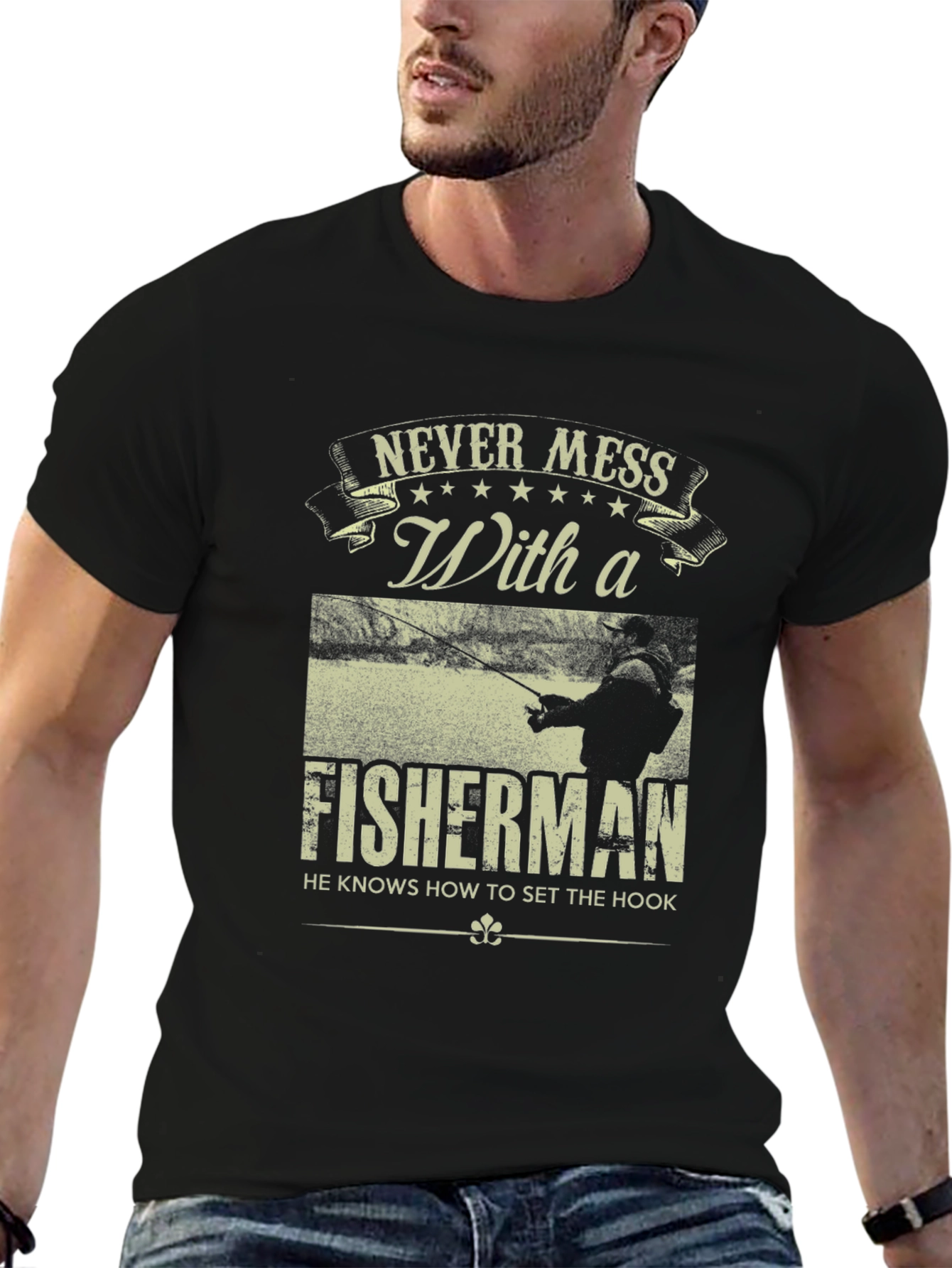 Never Mess With a Fisherman Graphic T-Shirt