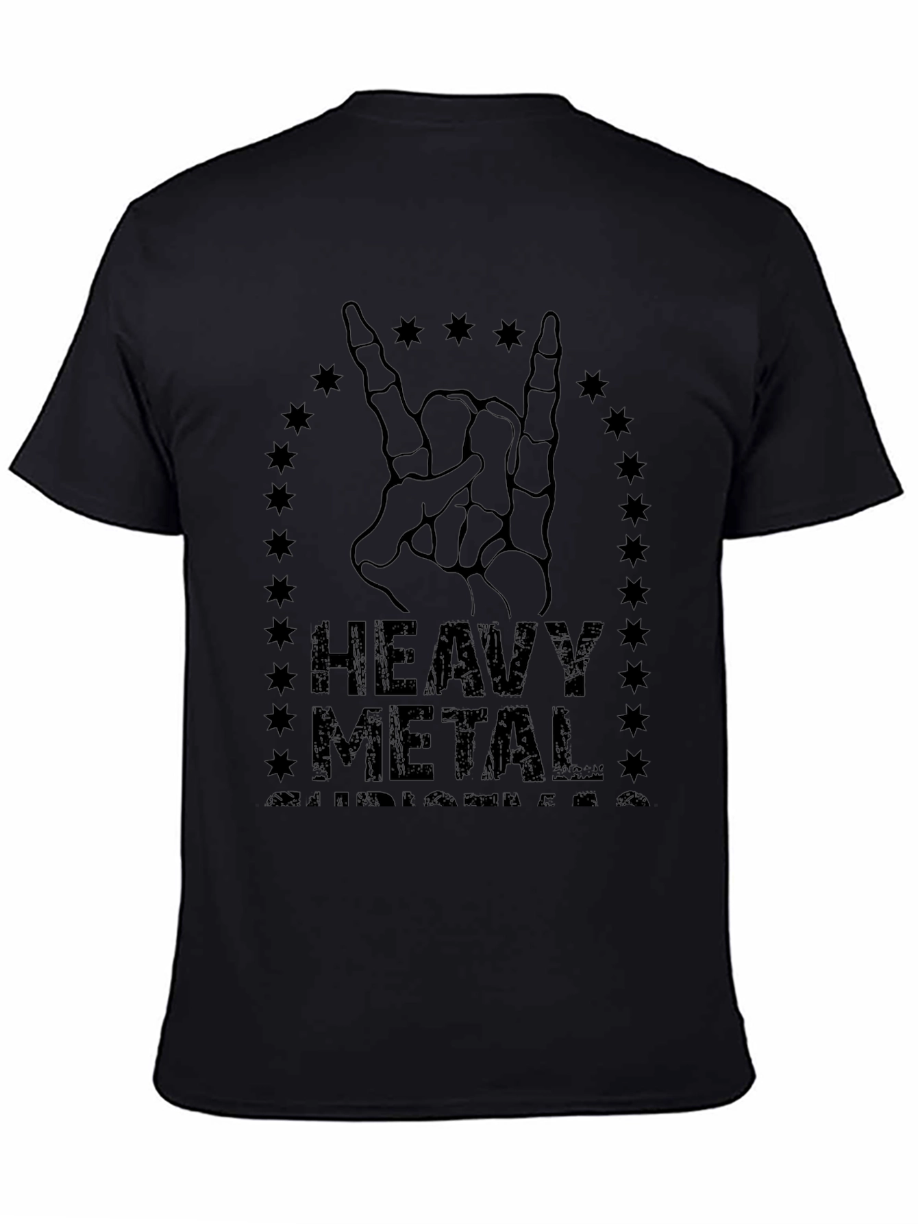 Heavy Metal Skeleton Hand Rocker T-Shirt