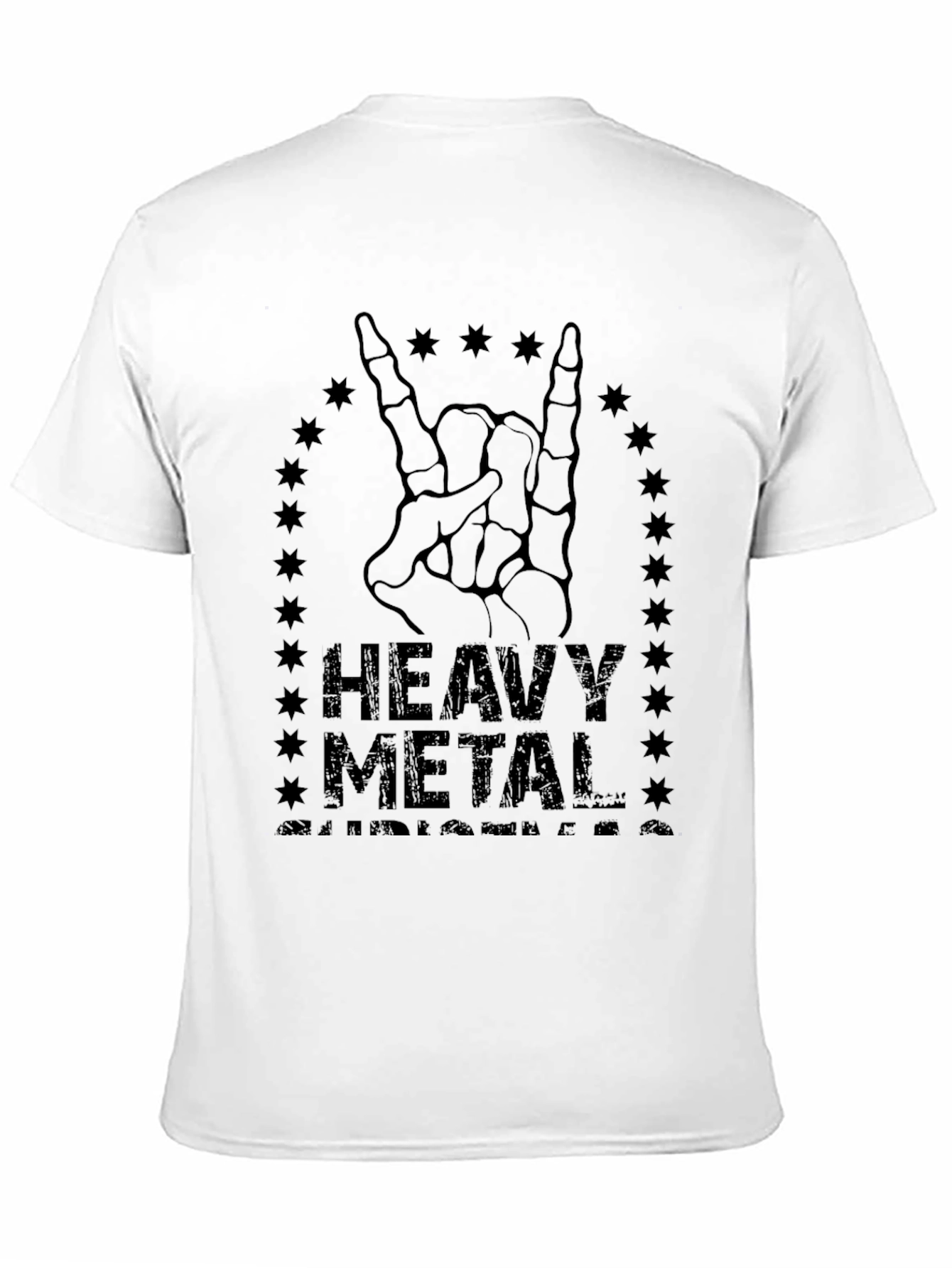 Heavy Metal Skeleton Hand Rocker T-Shirt