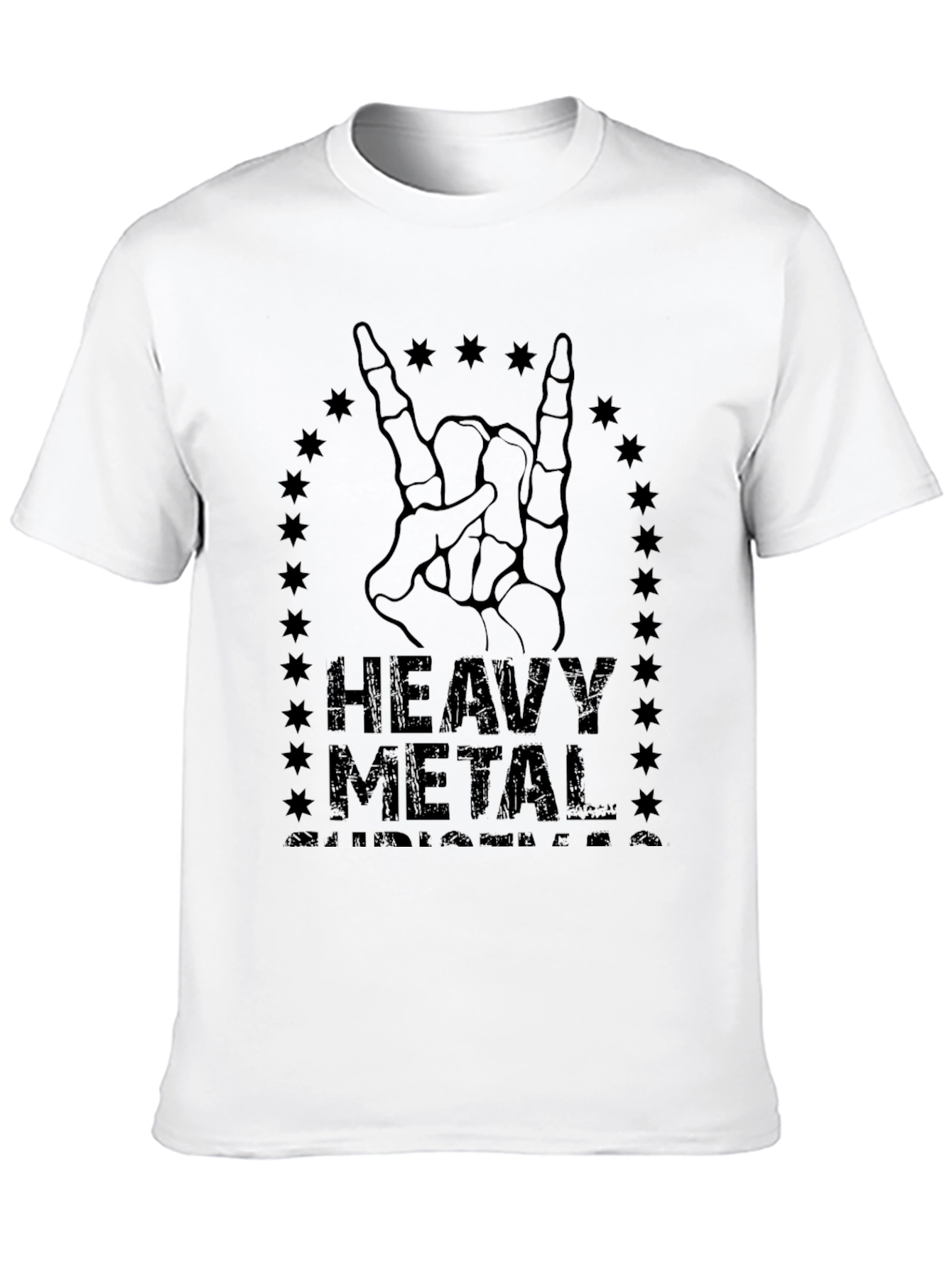 Heavy Metal Skeleton Hand Rocker T-Shirt