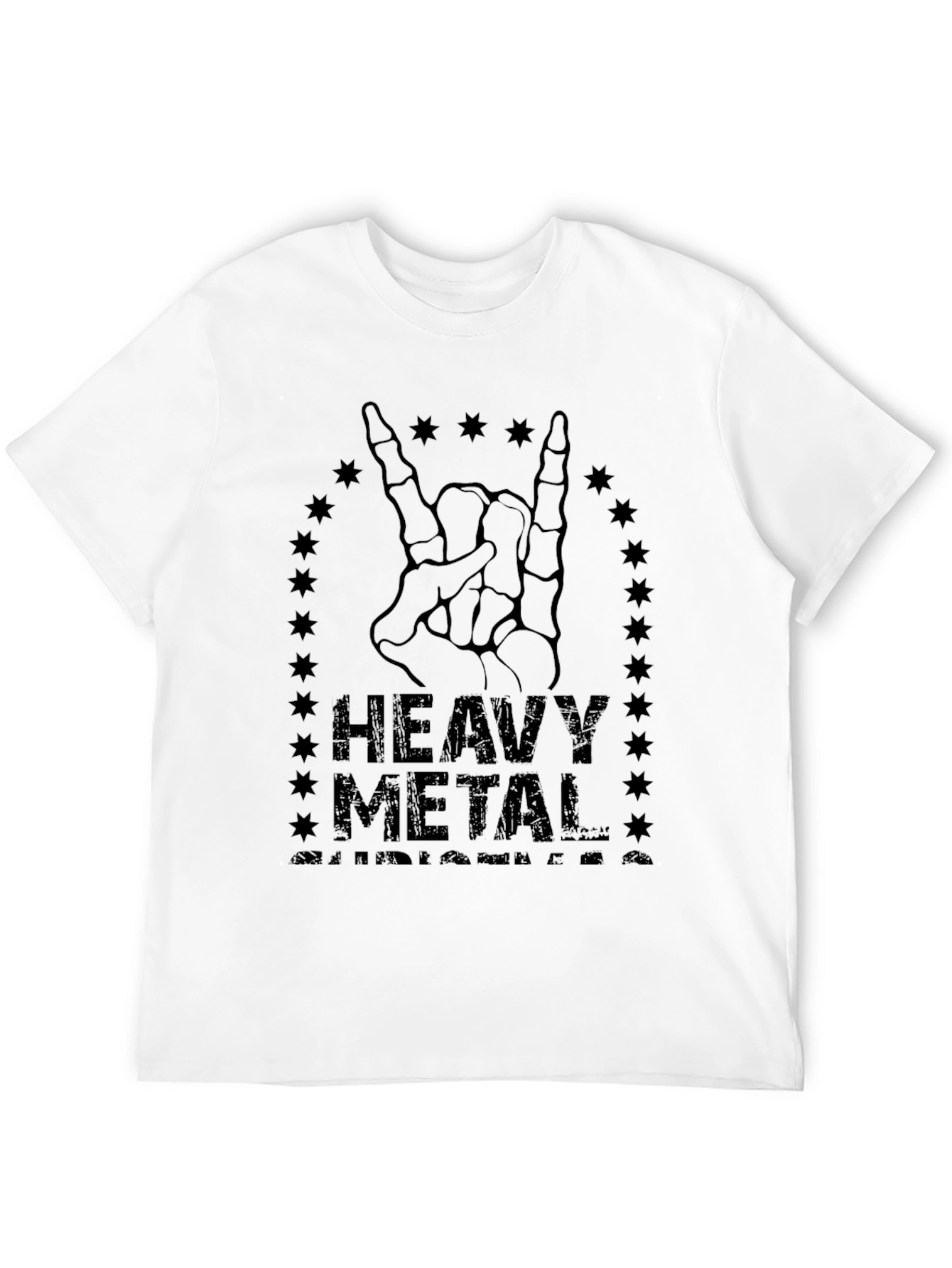 Heavy Metal Skeleton Hand Rocker T-Shirt