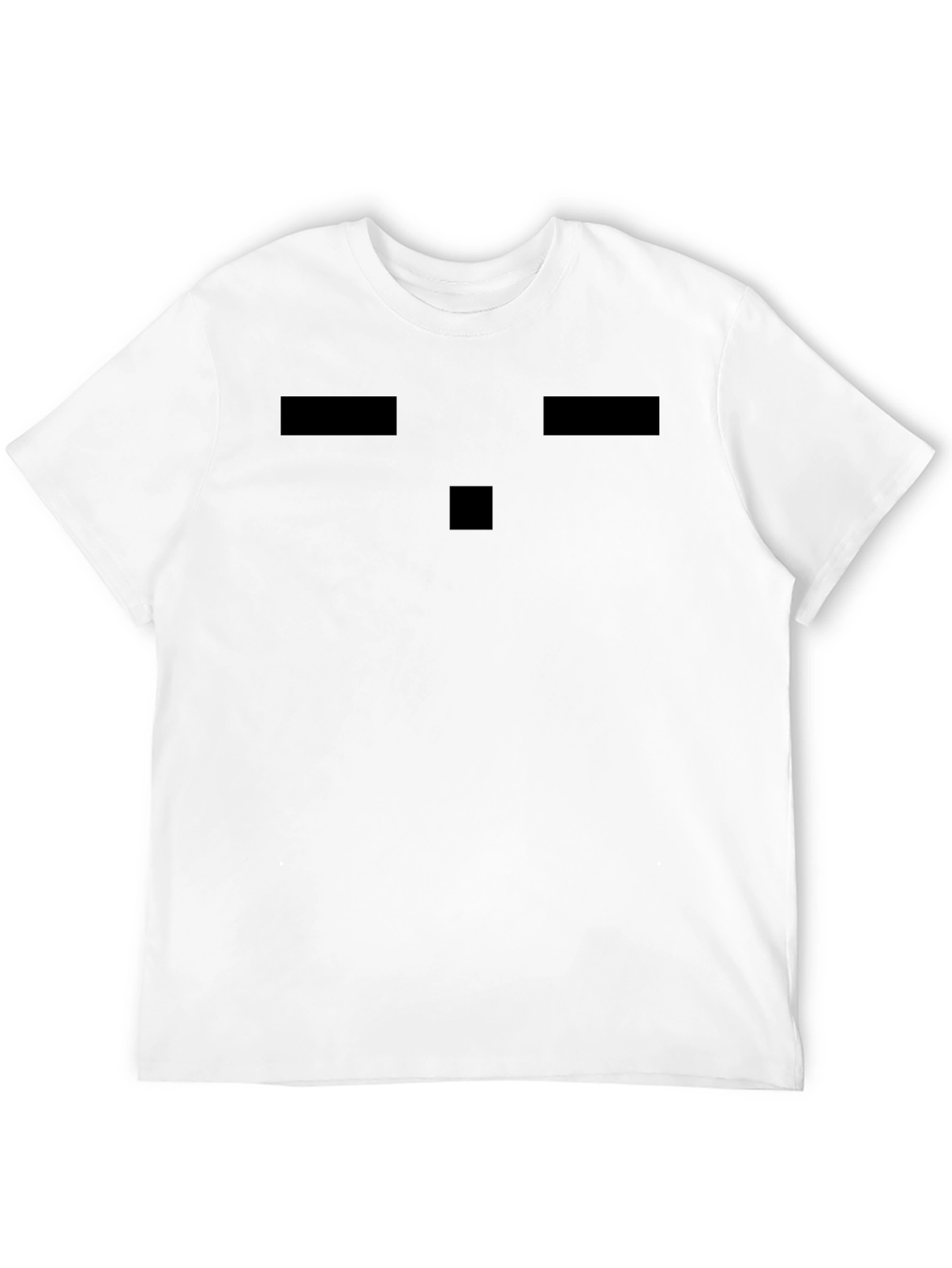 Minimalist Black T-Shirt with Pixelated Design